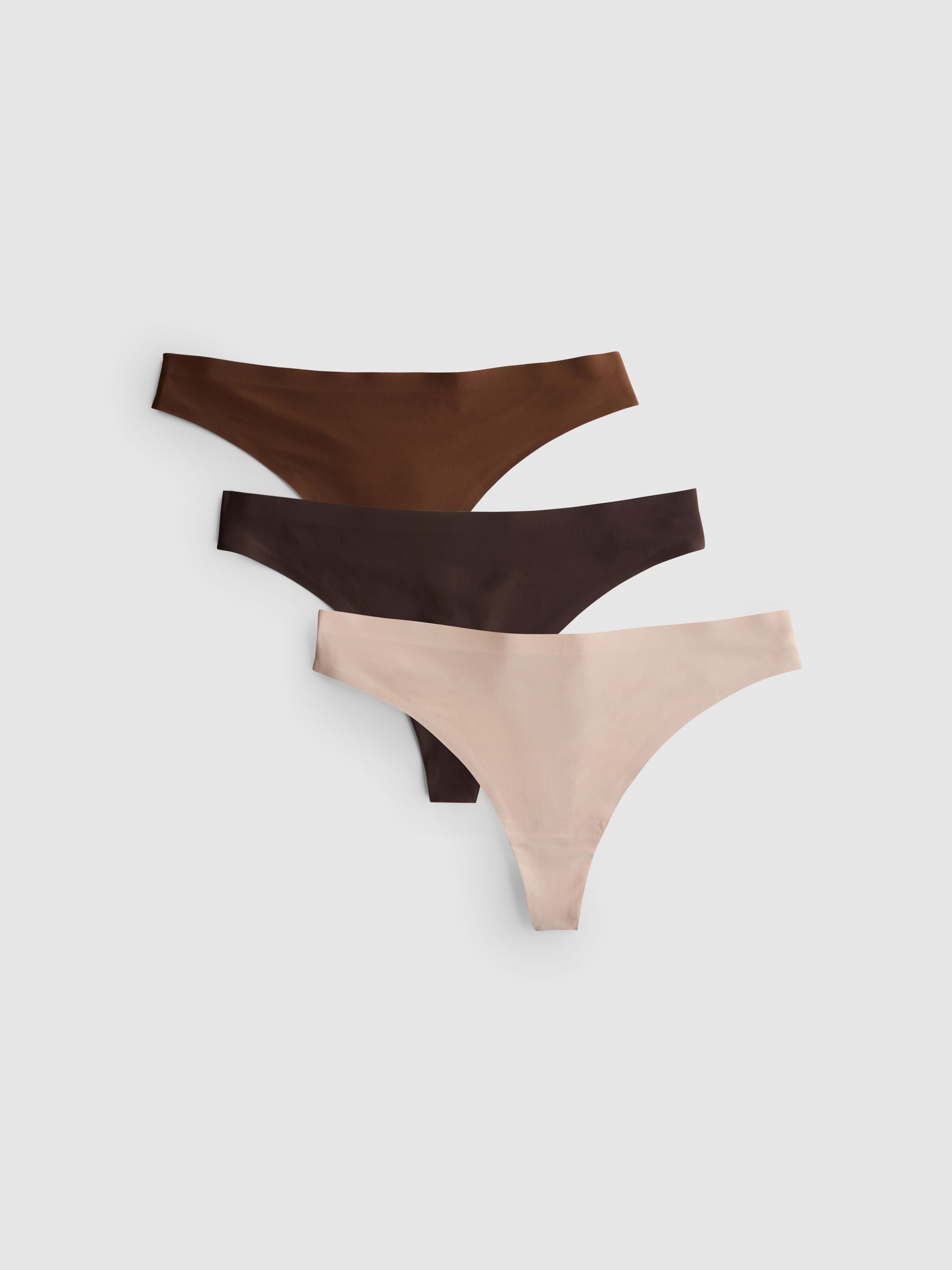 3-Pack Neutral Invisible Thongs