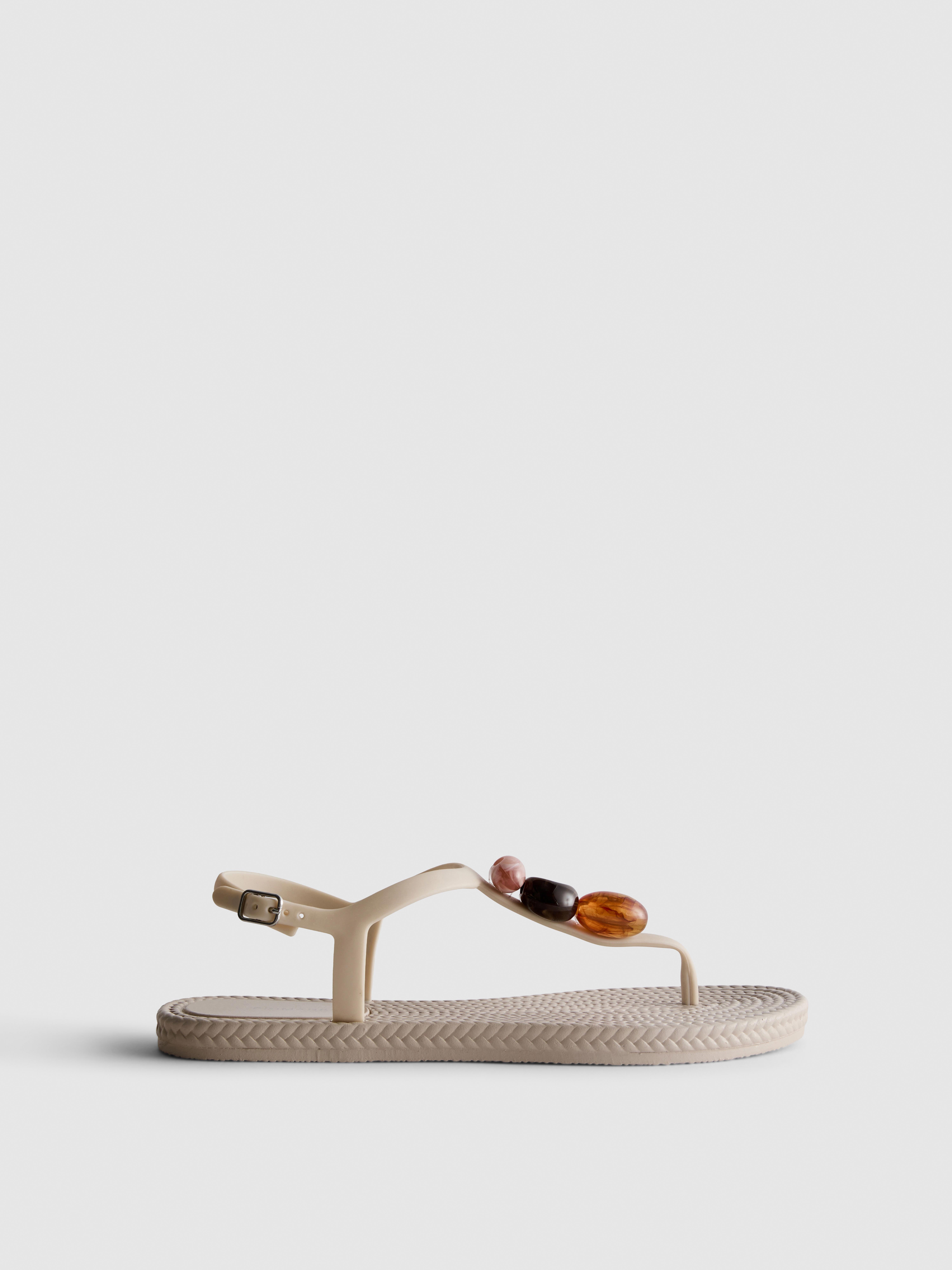 Beaded Thong Sandals