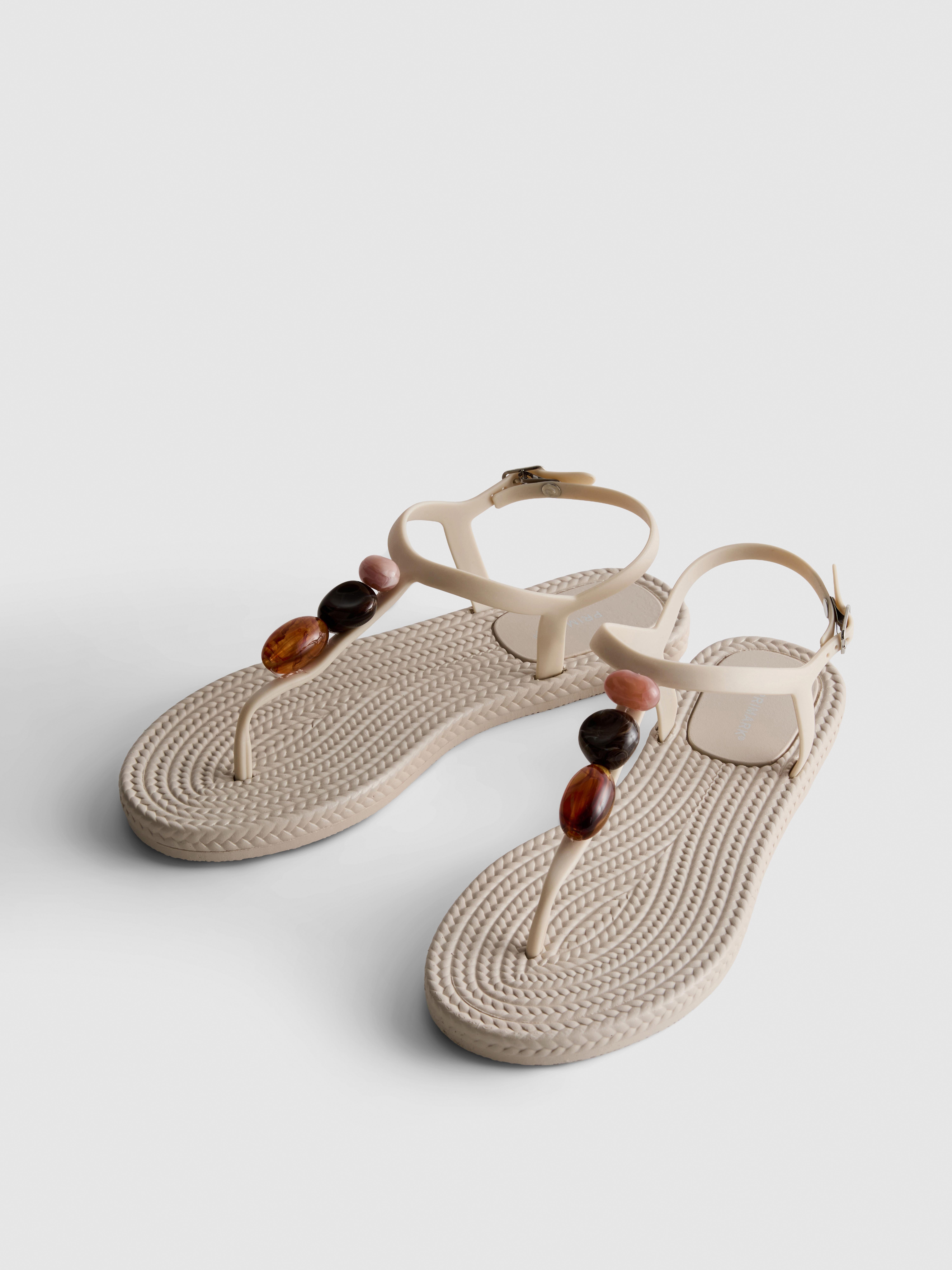 Beaded Thong Sandals