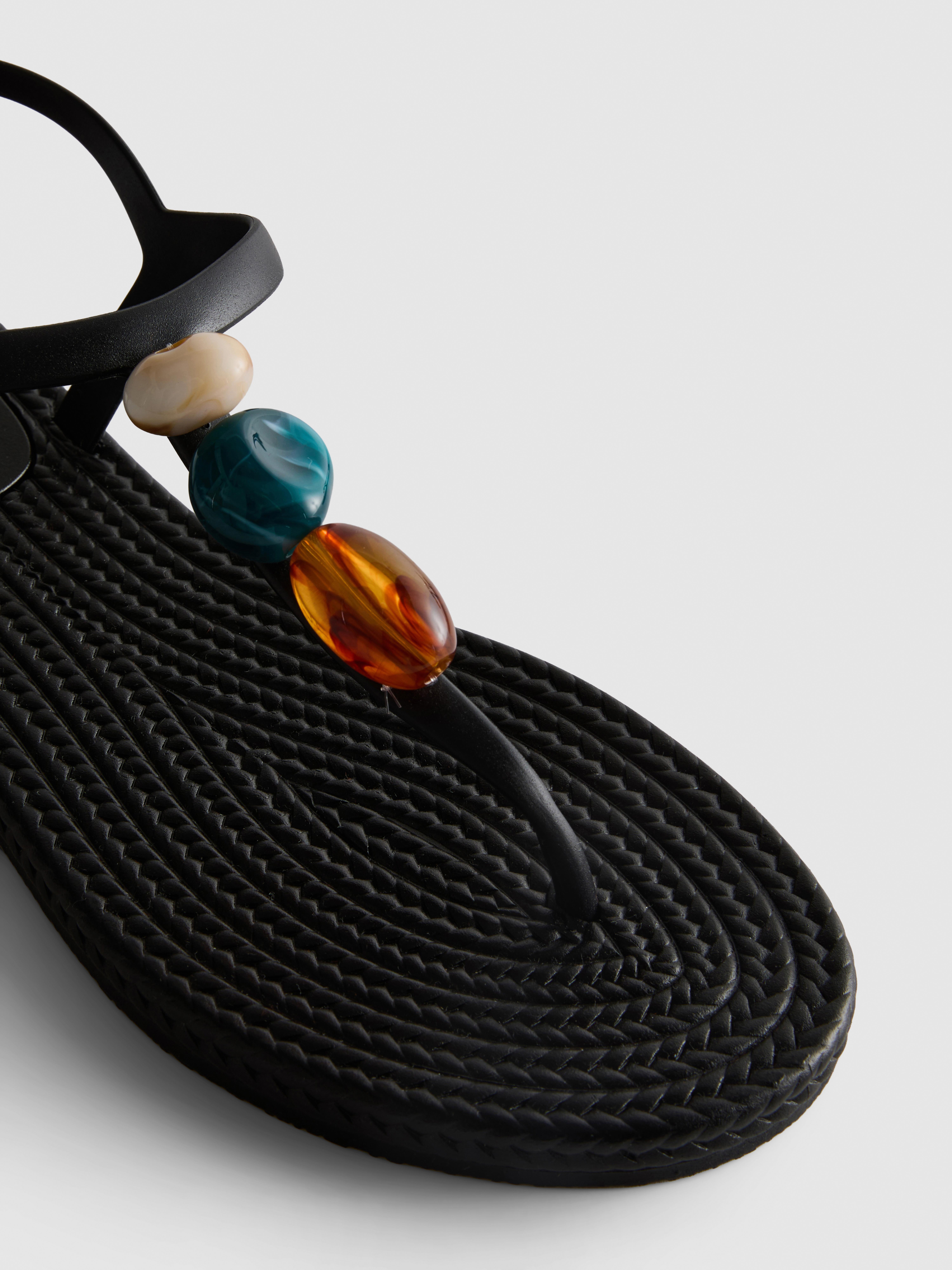 Beaded Thong Sandals