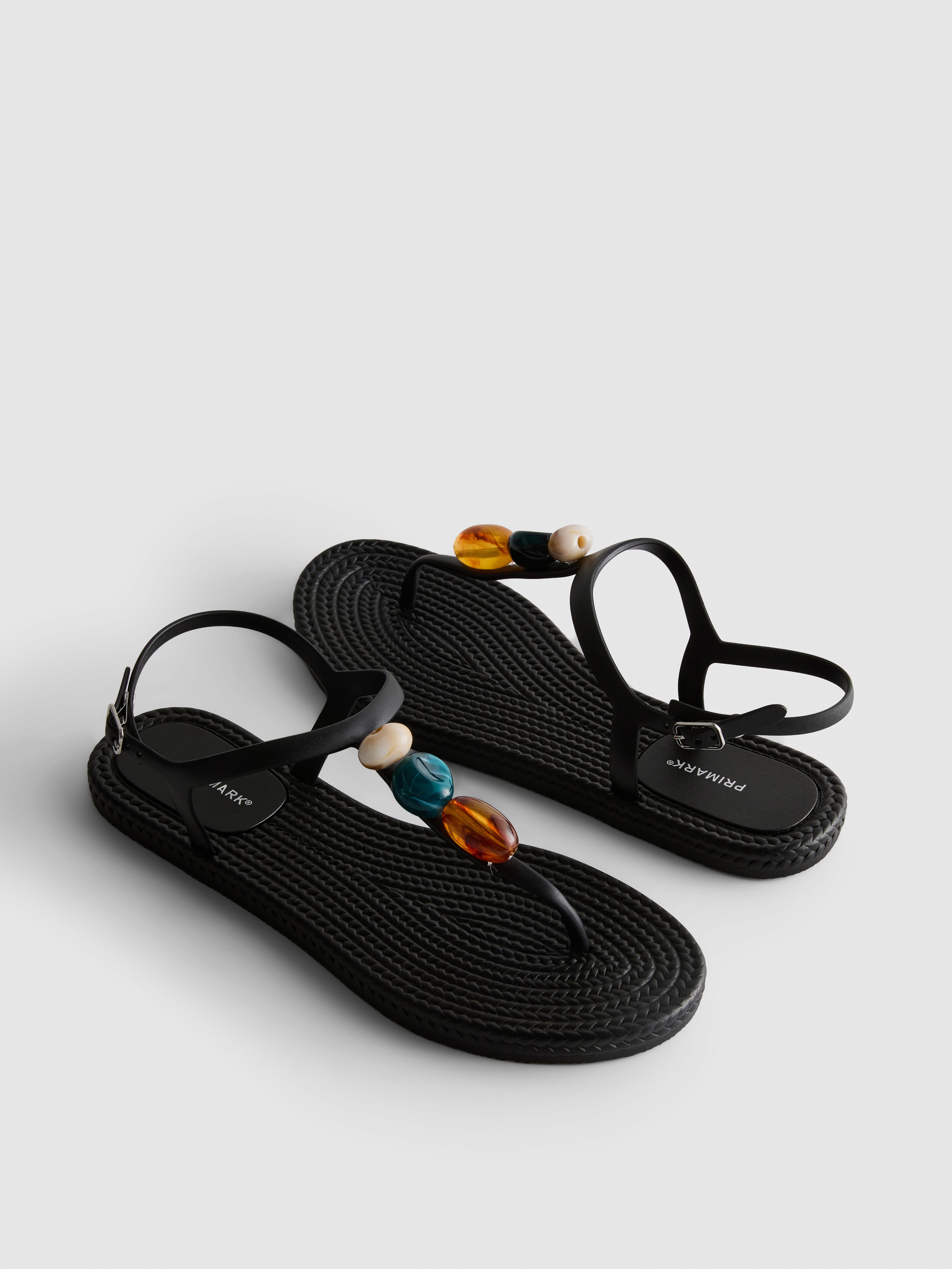 Beaded Thong Sandals