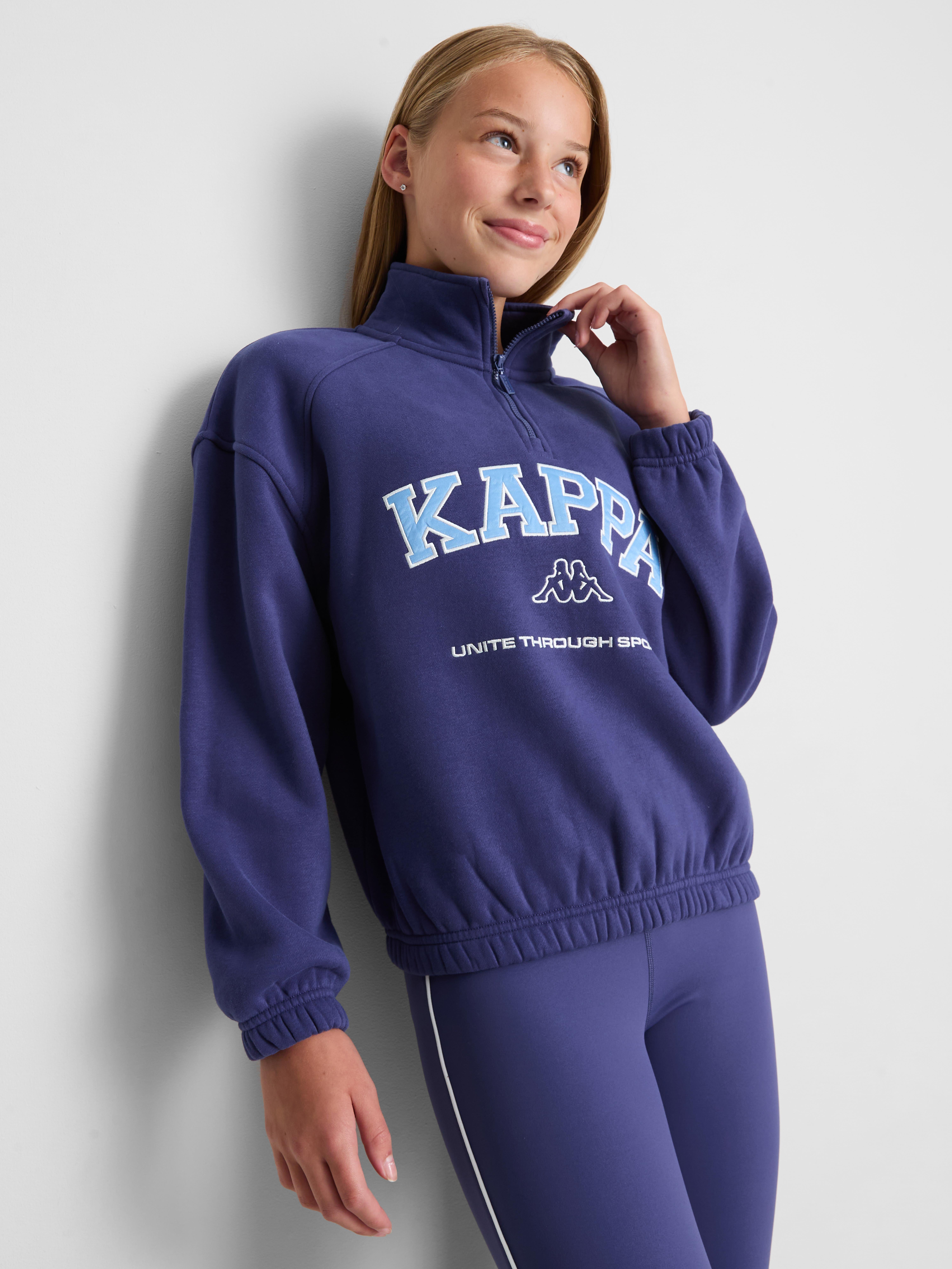 7–15 Jahre | „Kappa x Primark“ Sweatshirt mit Trichterkragen und halbem Reißverschluss
