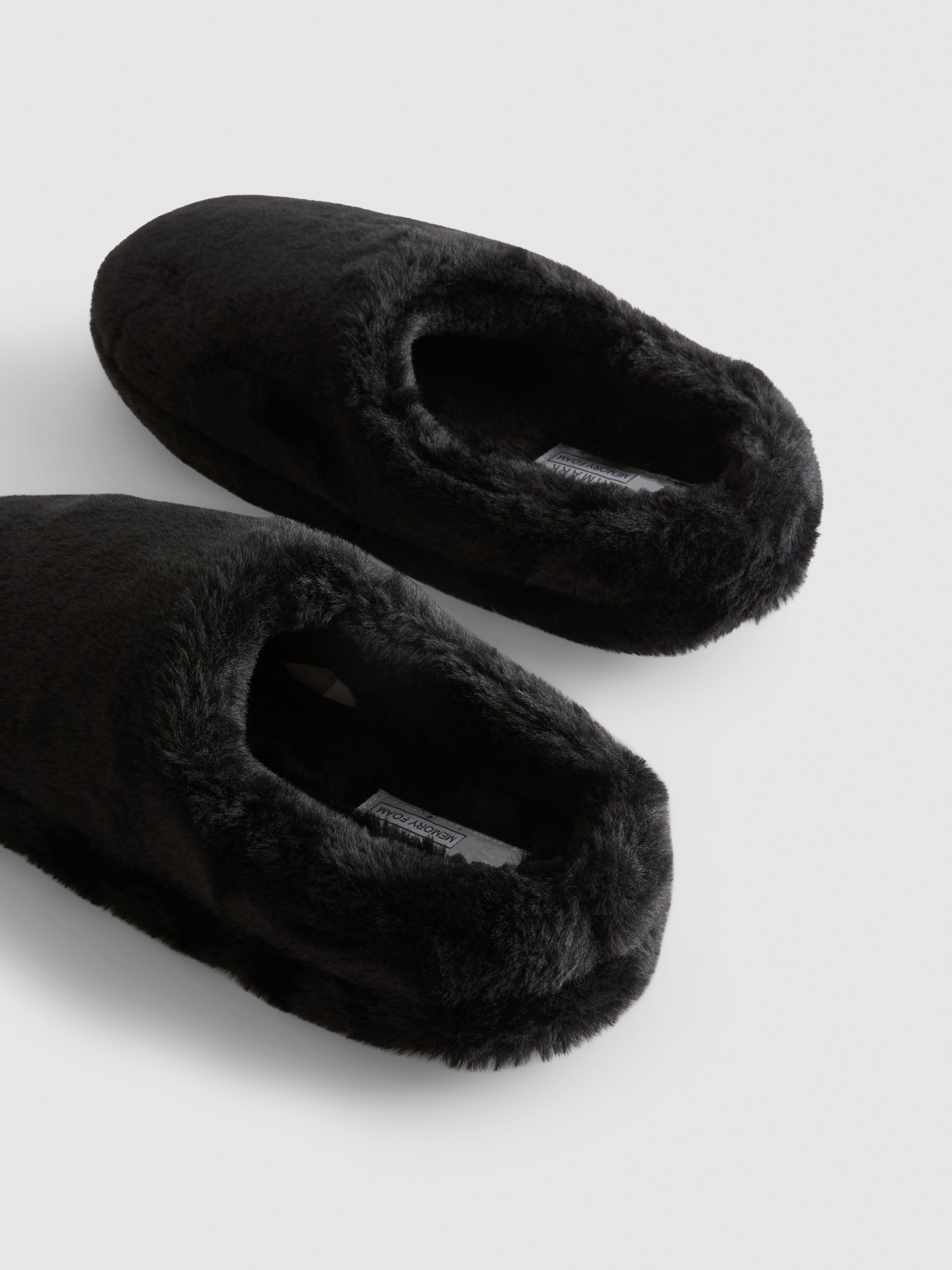 Faux Fur Mule Slippers
