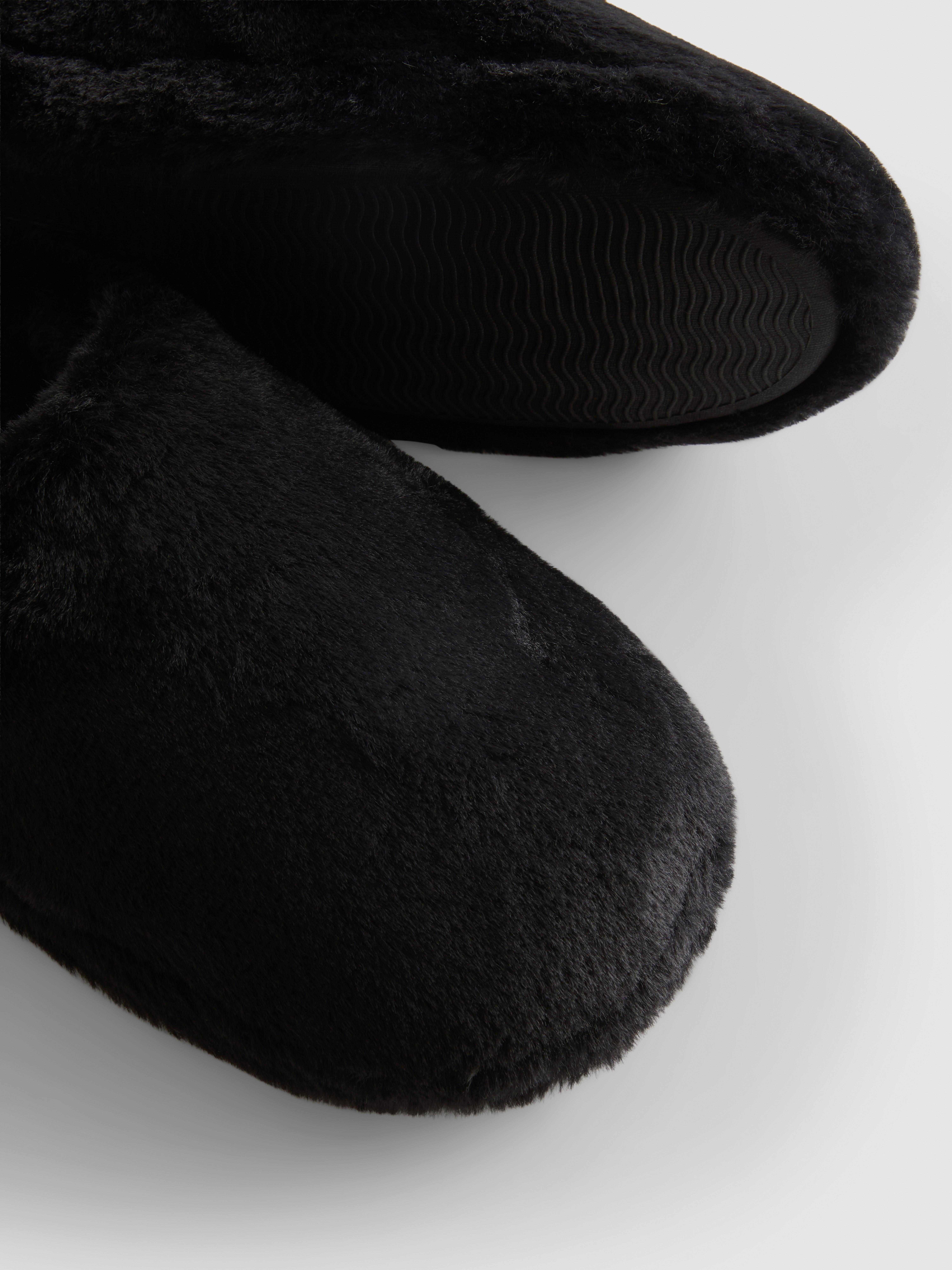 Faux Fur Mule Slippers