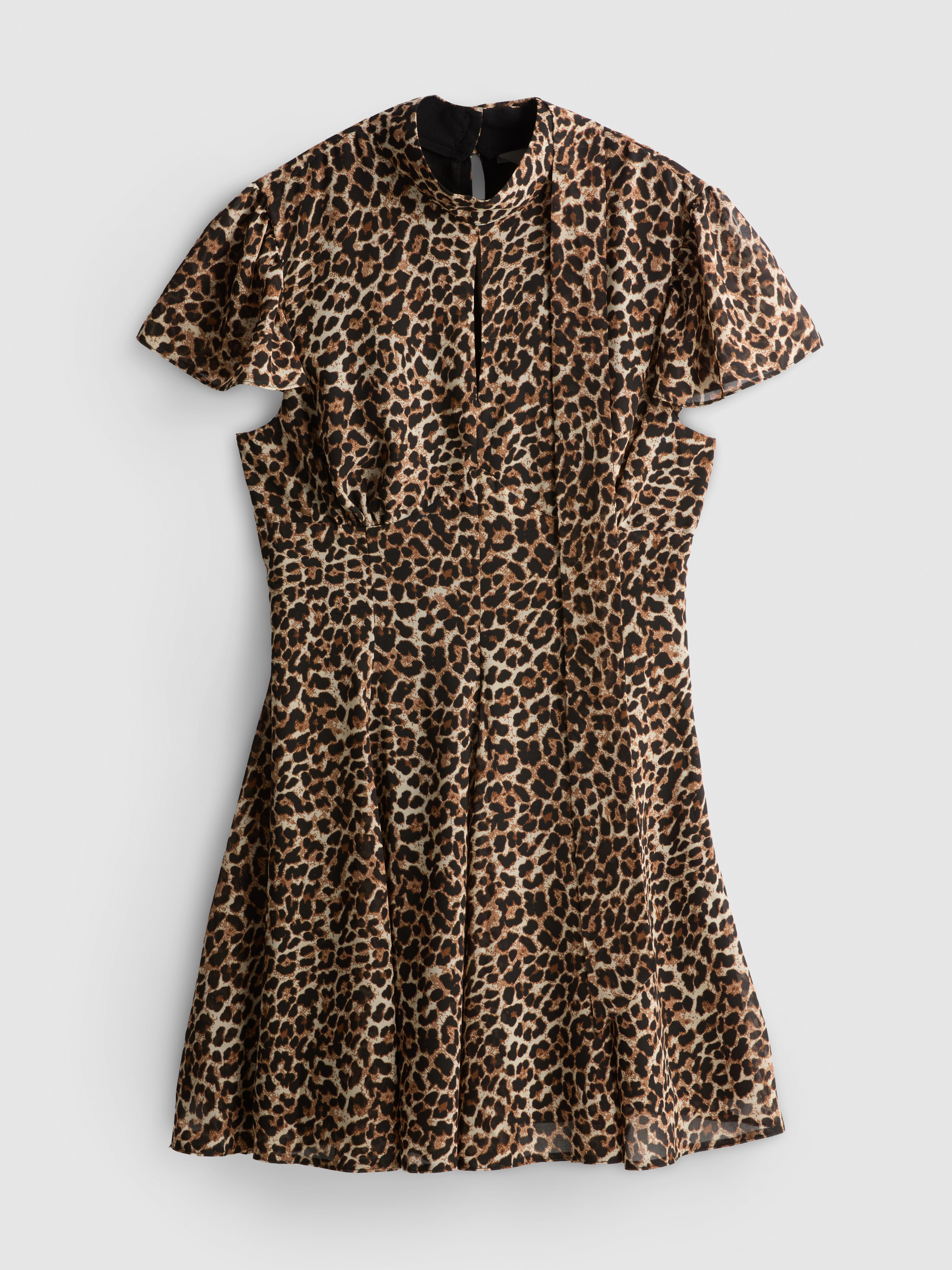 Chiffon Tie Back Mini Dress