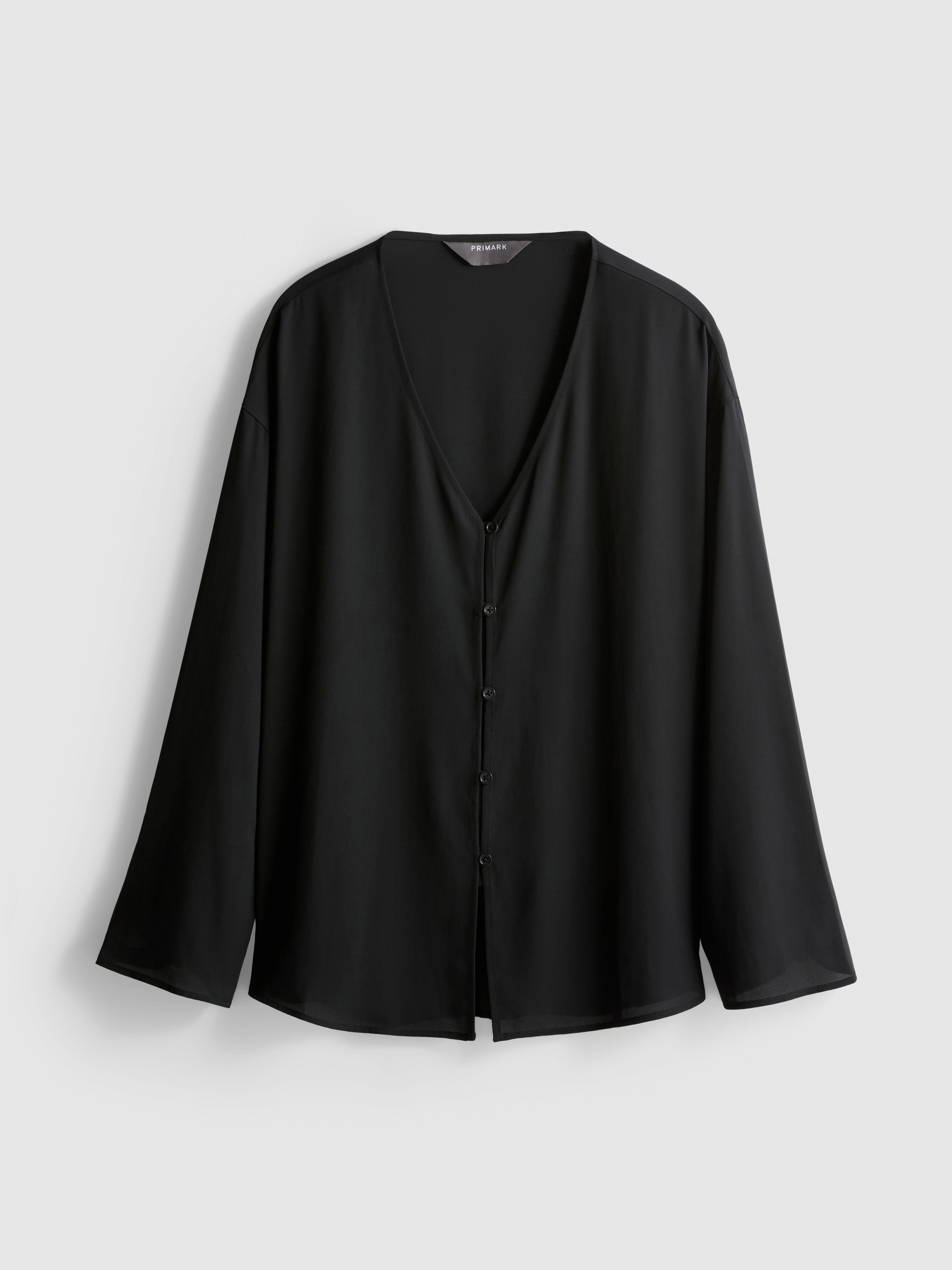 Crepe V-Neck Blouse