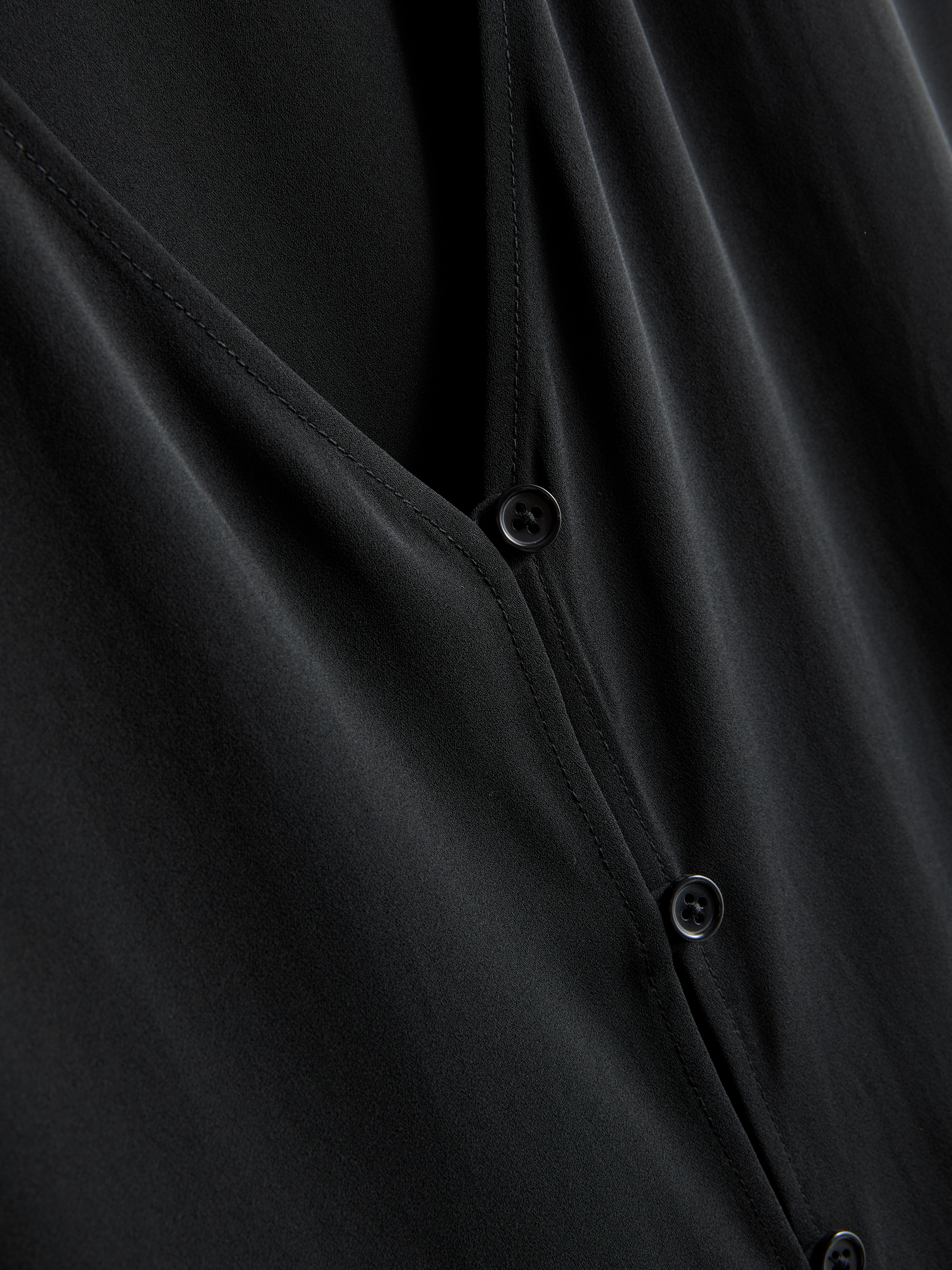 Crepe V-Neck Blouse