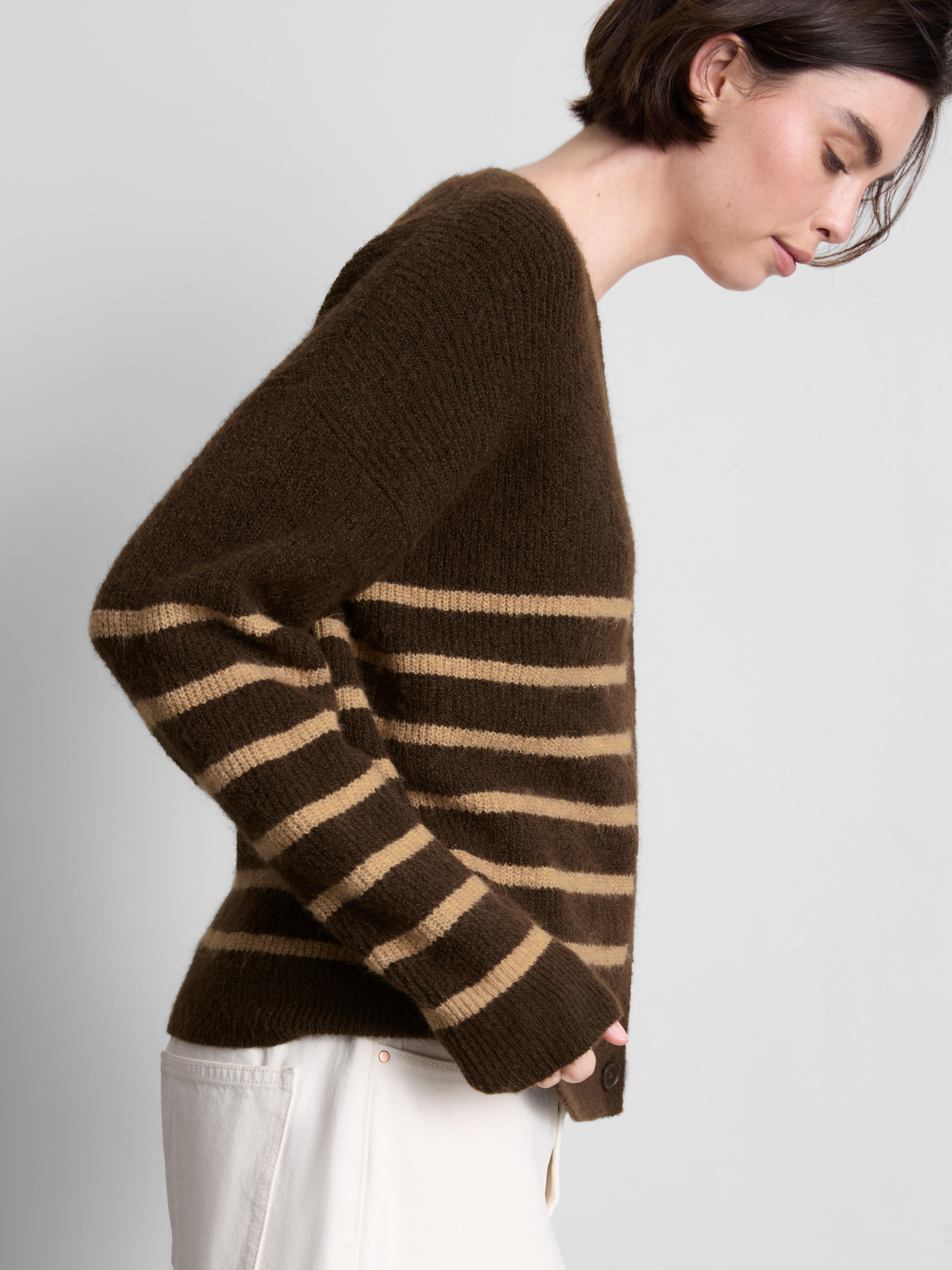 Gilet côtelé doux à col en V
