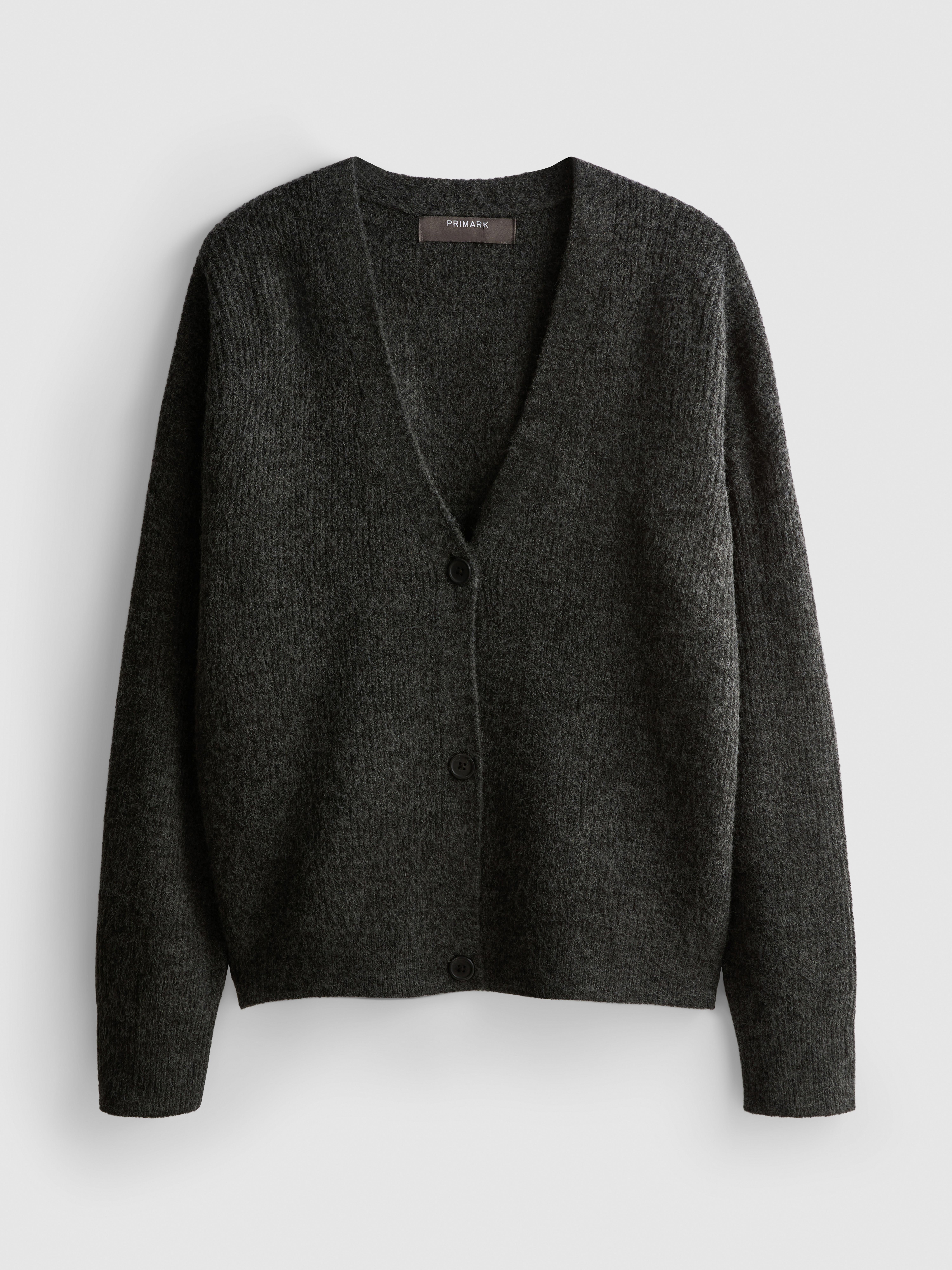 Zacht geribd vest met V-hals