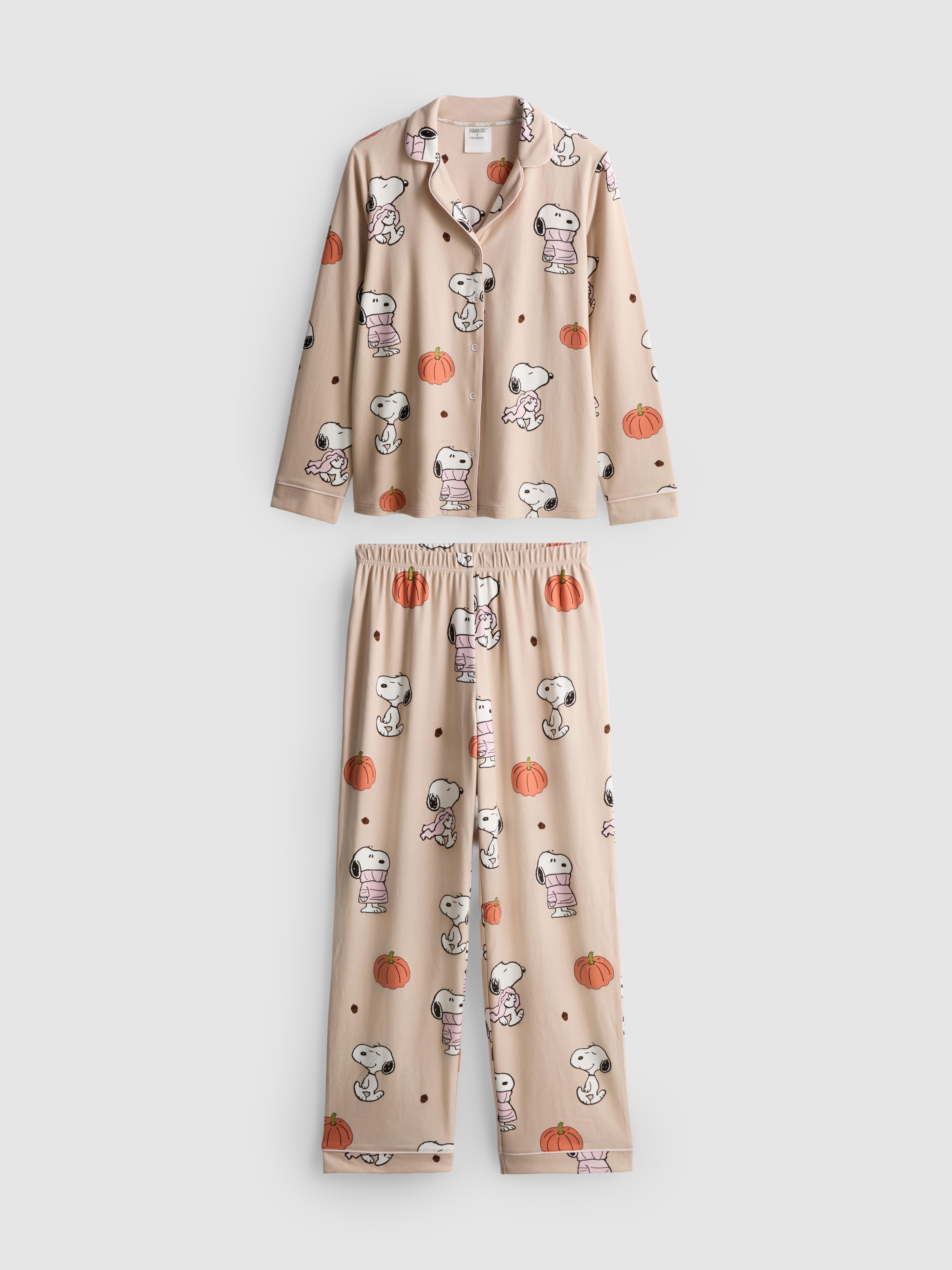 Snoopy Mink-Like Graphic Boyfriend Pajamas