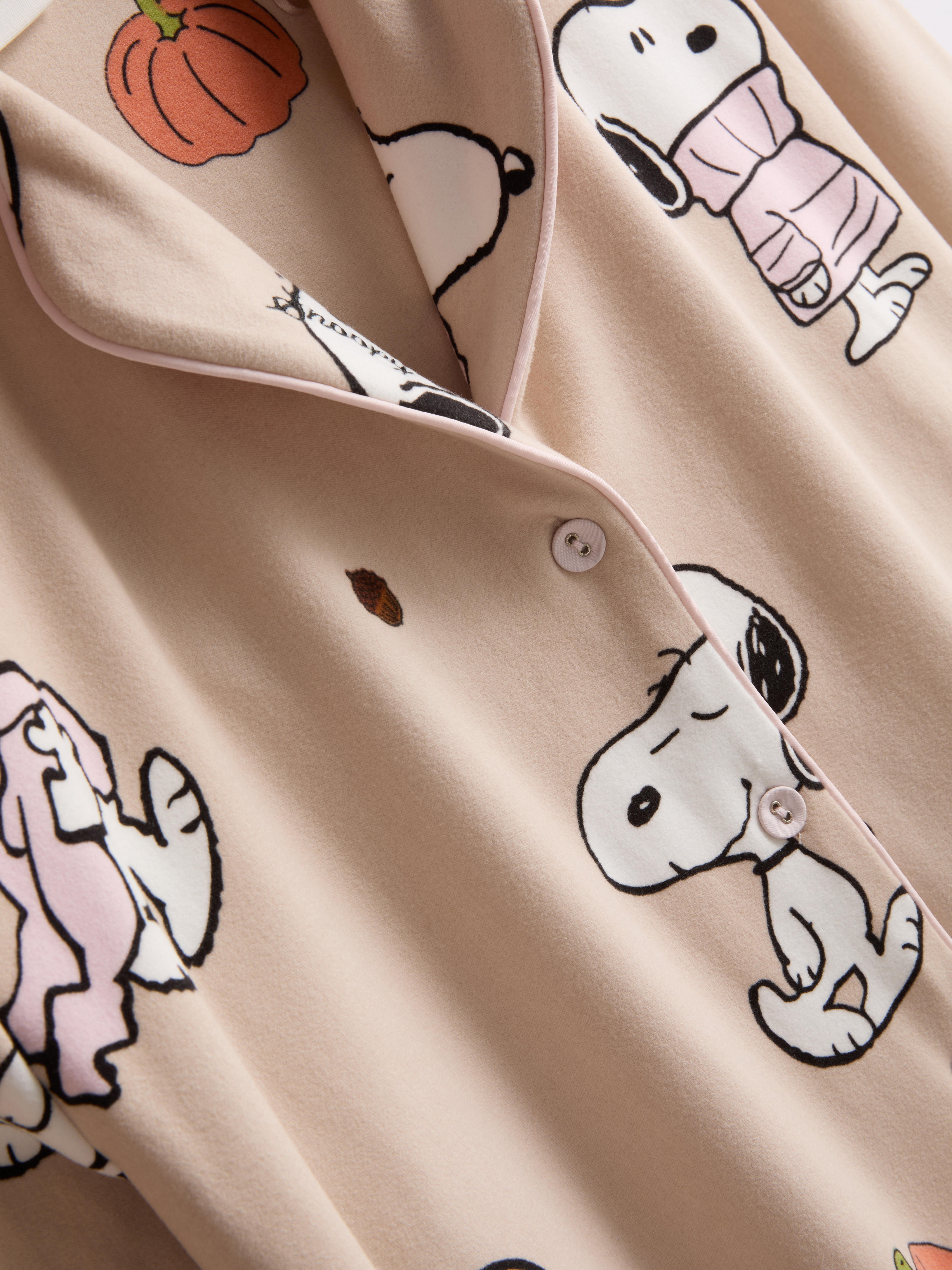 Snoopy Mink-Like Graphic Boyfriend Pajamas