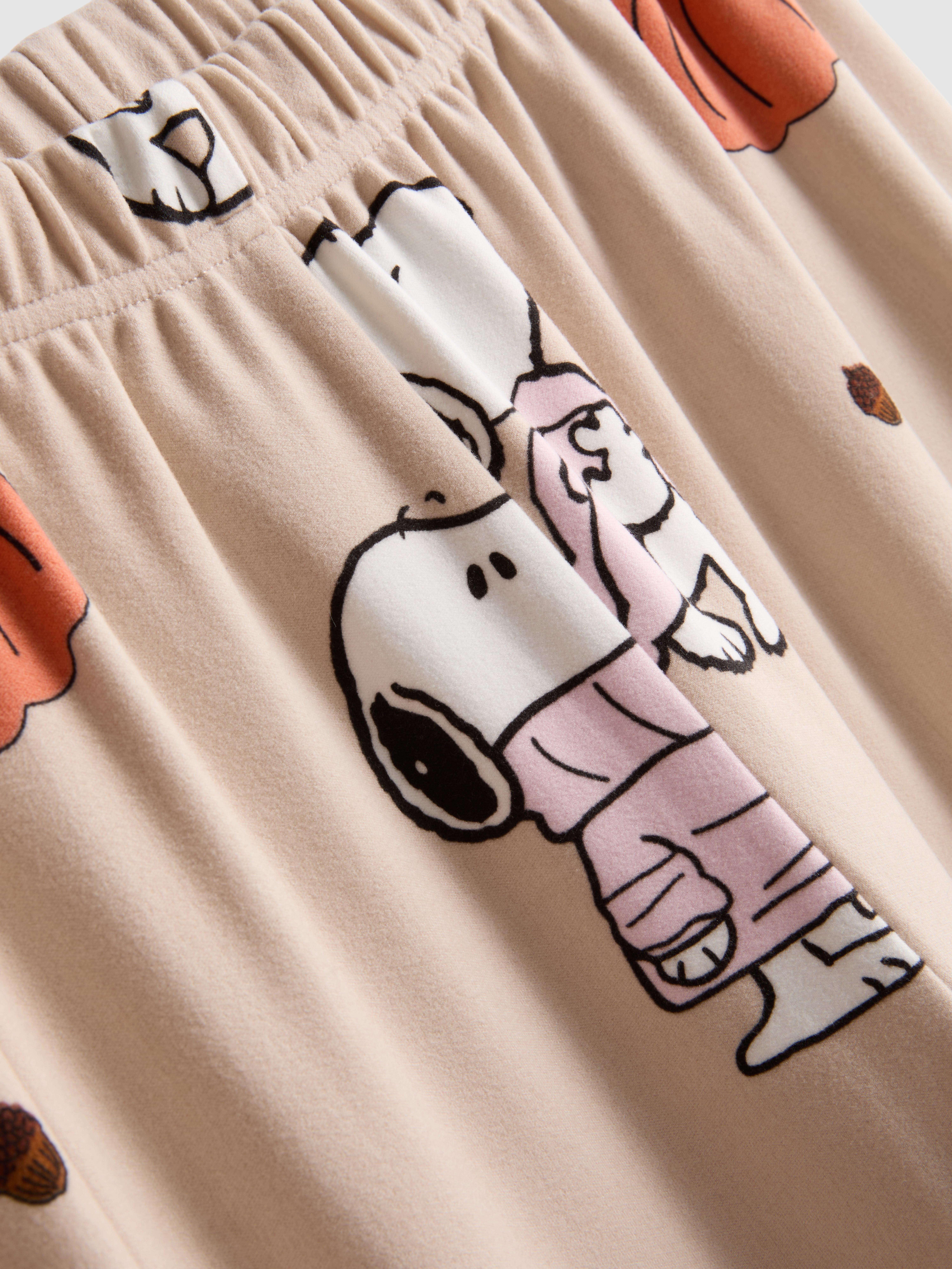 Snoopy Mink-Like Graphic Boyfriend Pajamas