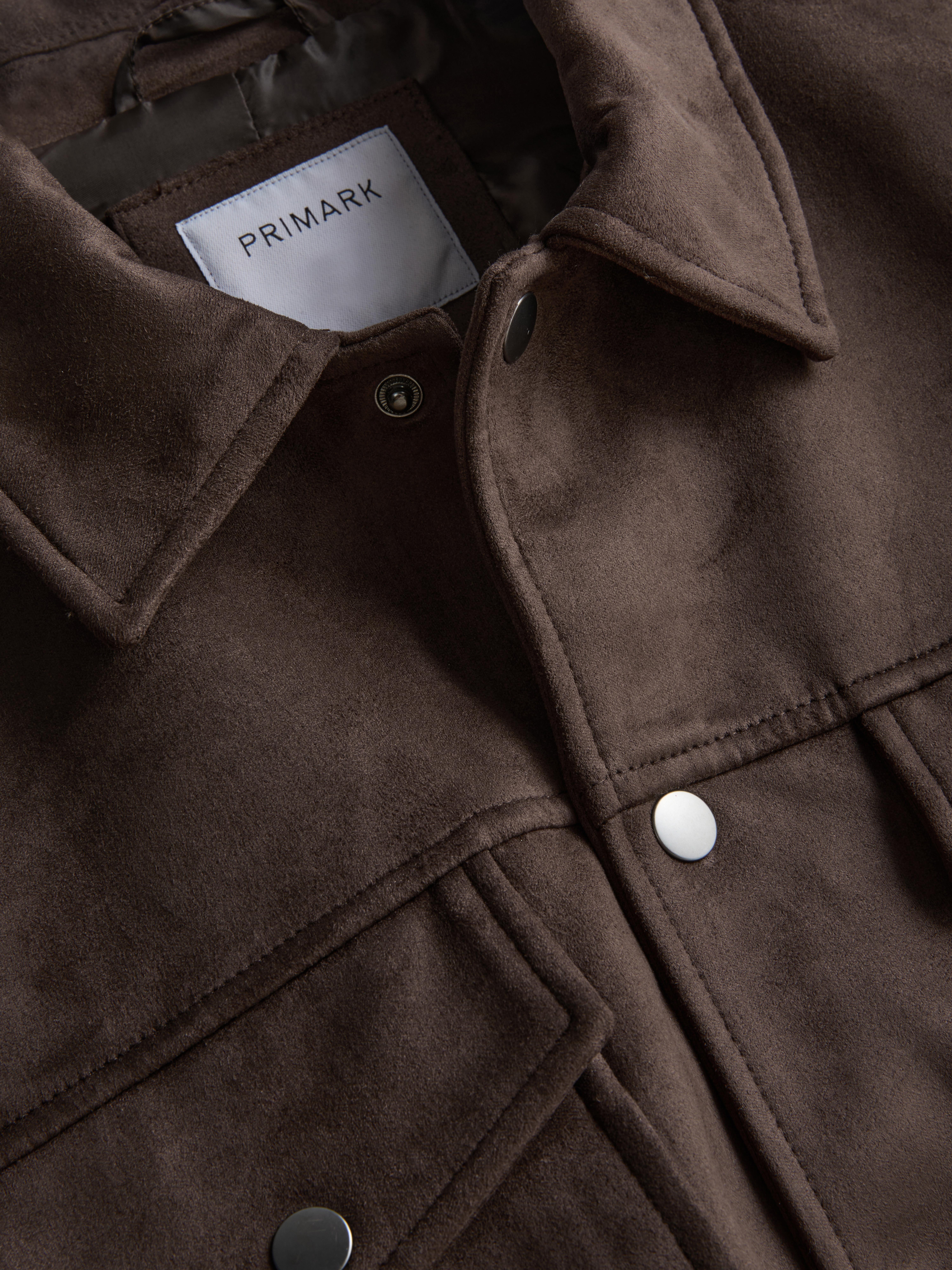 Faux Suede Trucker Jacket