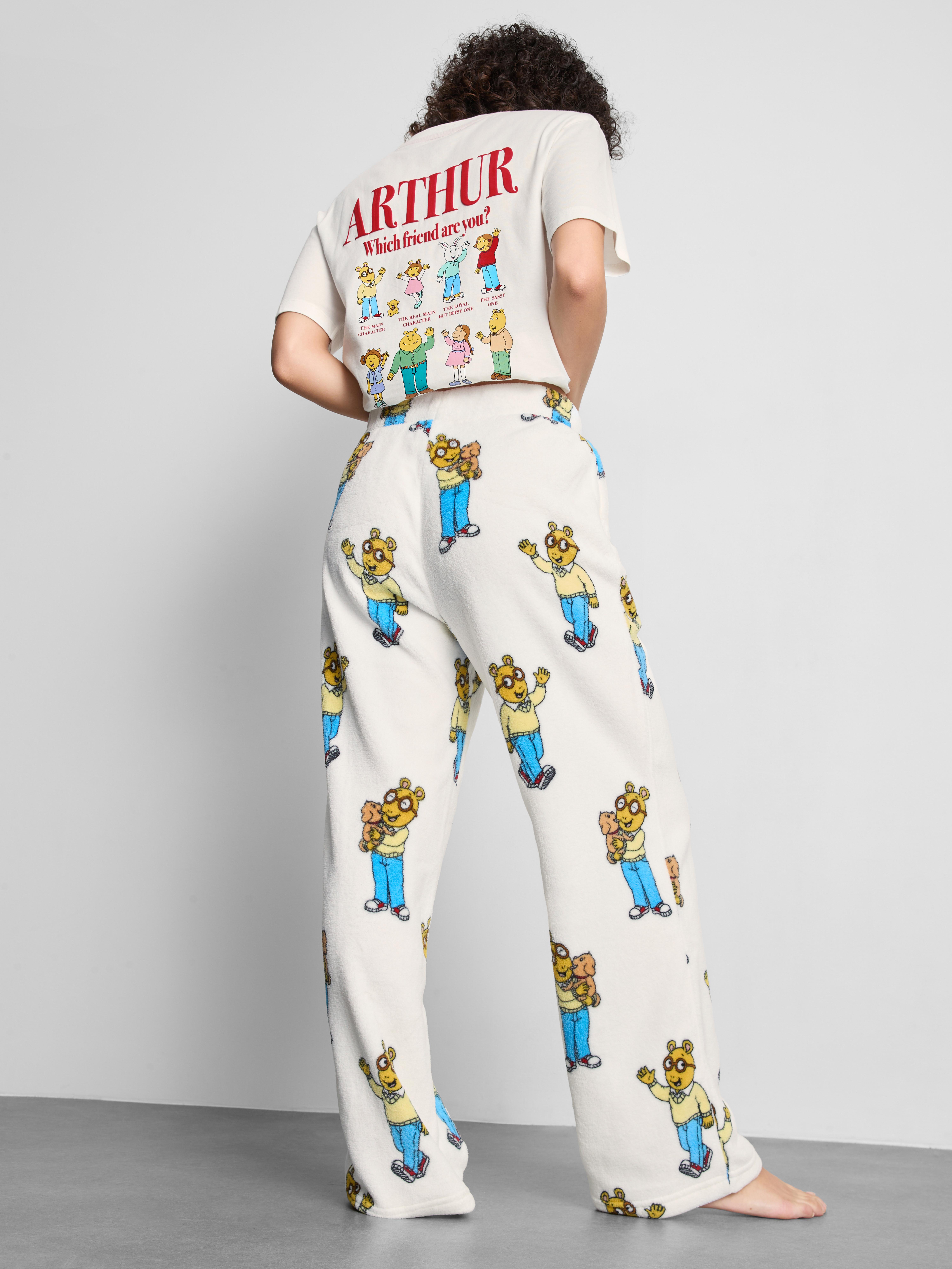 Arthur Fluffy Wide-Leg Pajama Bottoms