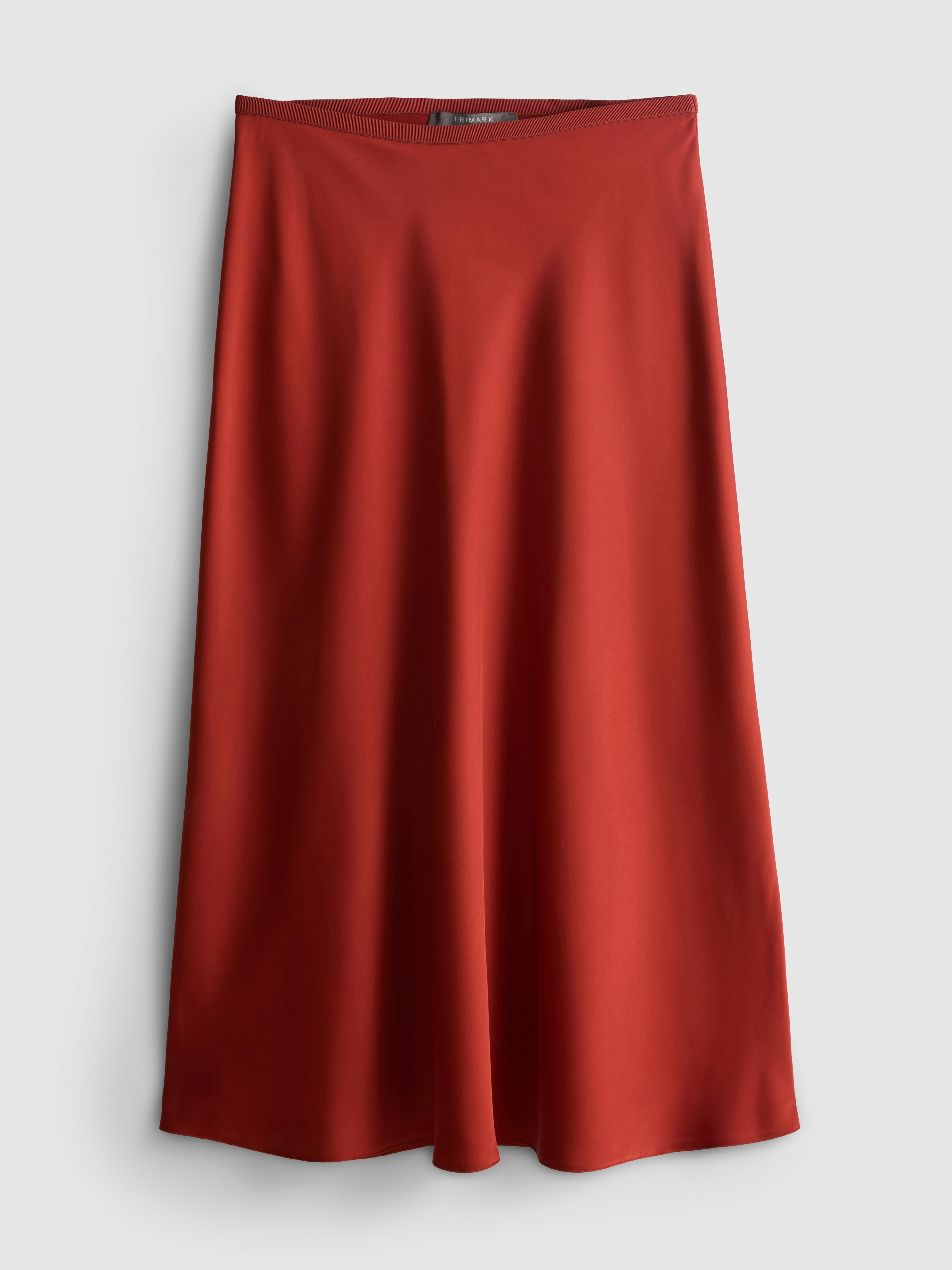 Midi-Tellerrock aus Satin