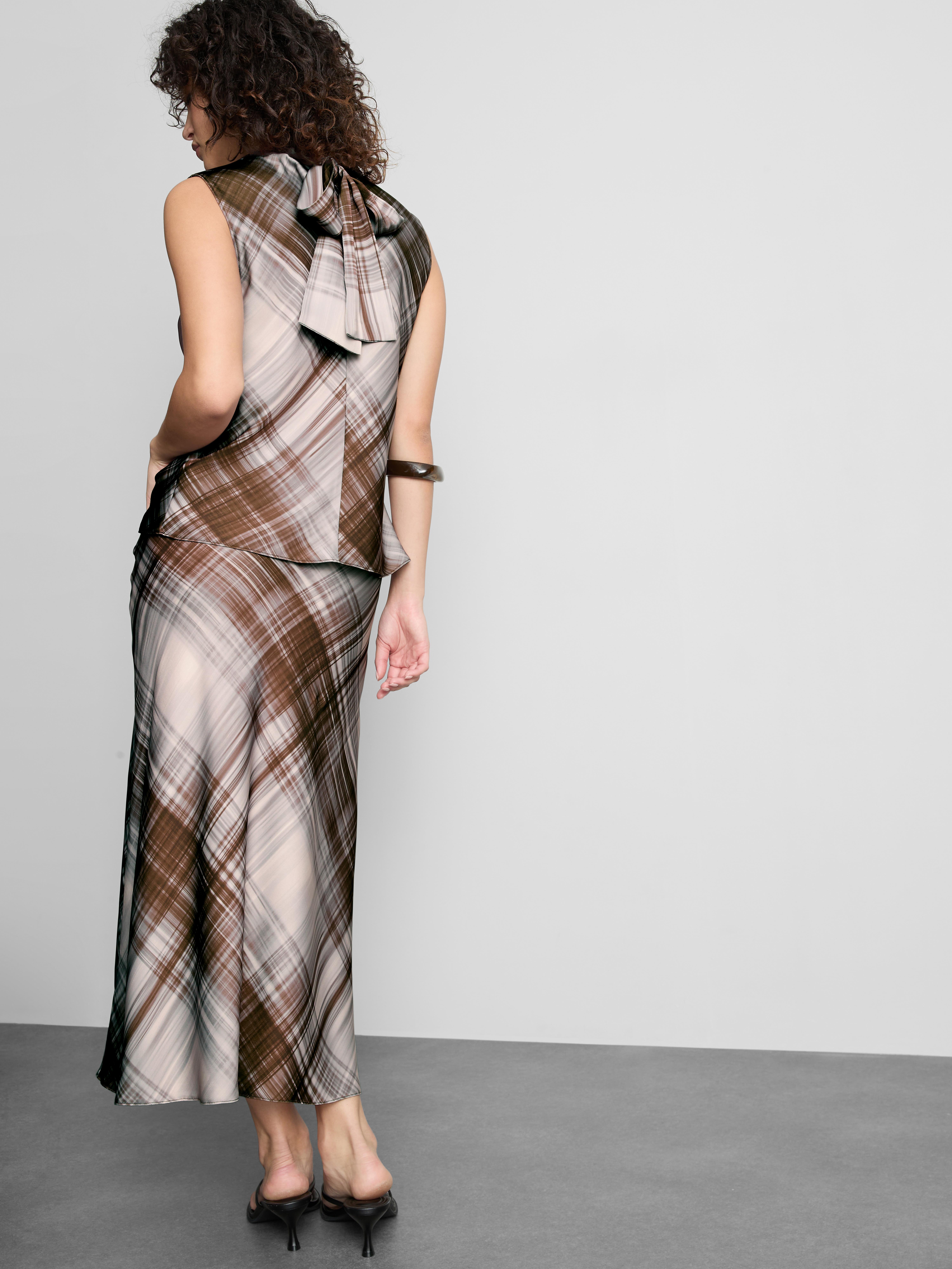 Satin Circle Midi Skirt
