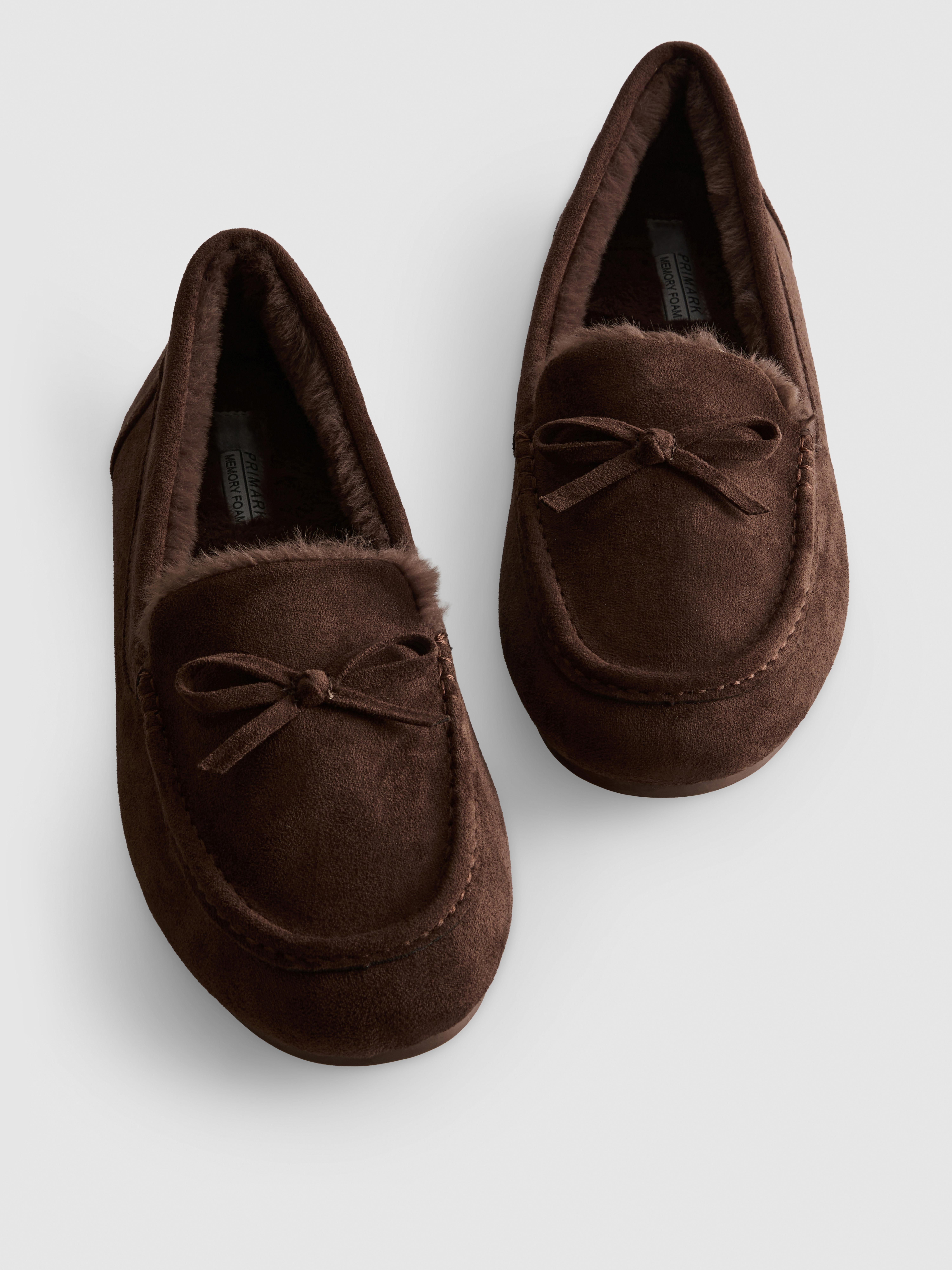 Faux Suede Moccasin Slippers