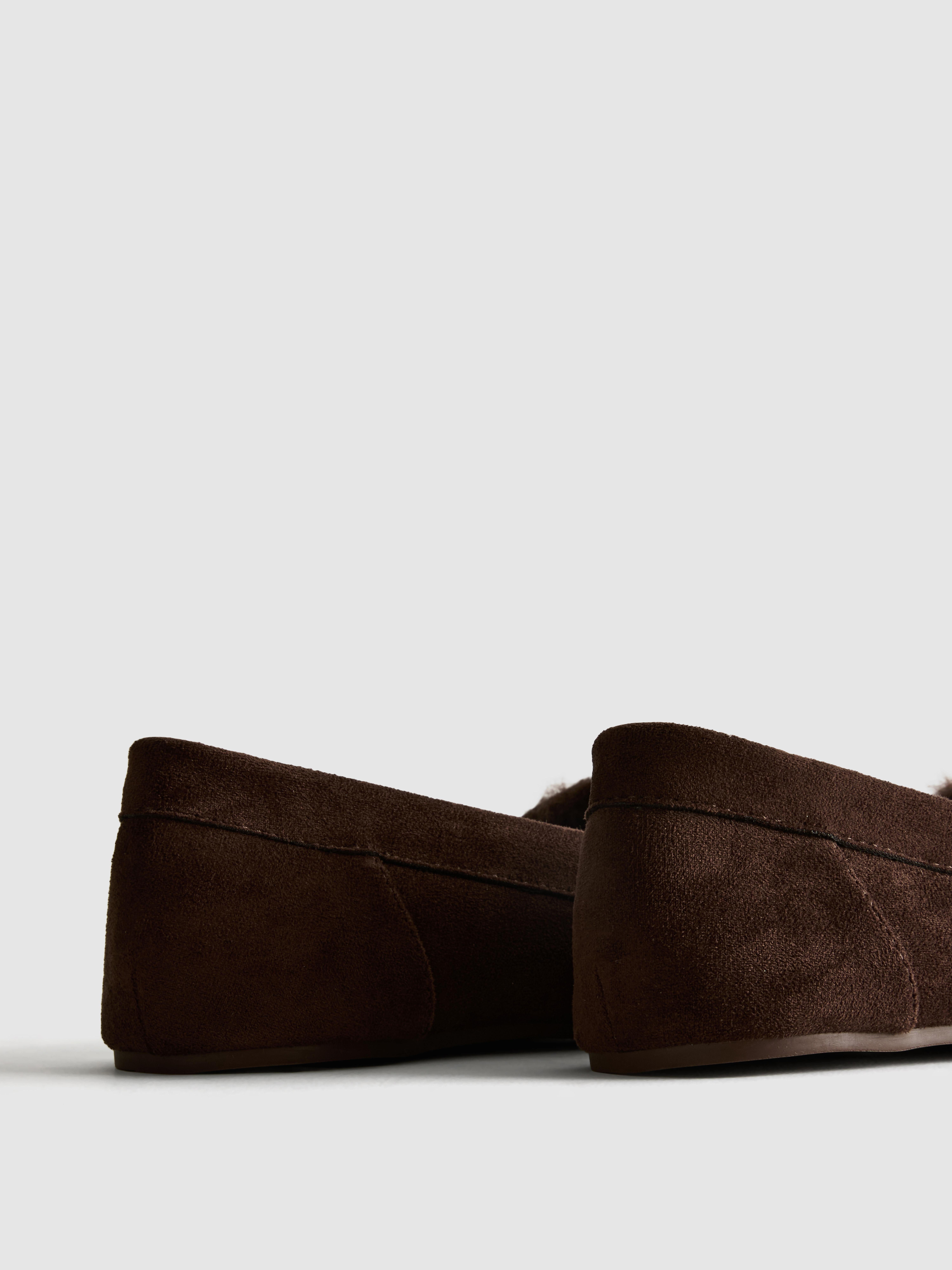 Faux Suede Moccasin Slippers