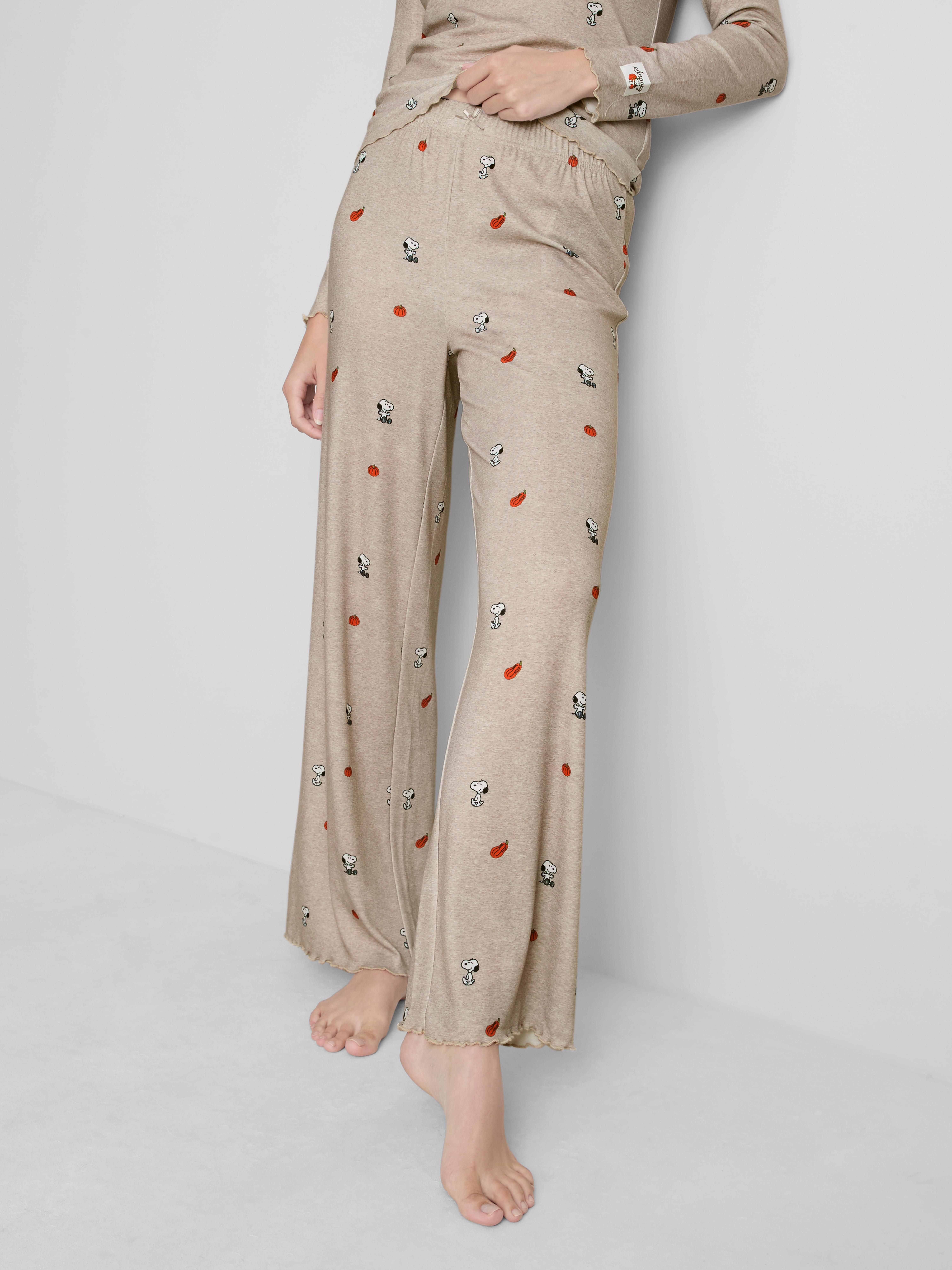 Snoopy Graphic Pointelle Pajama Bottoms
