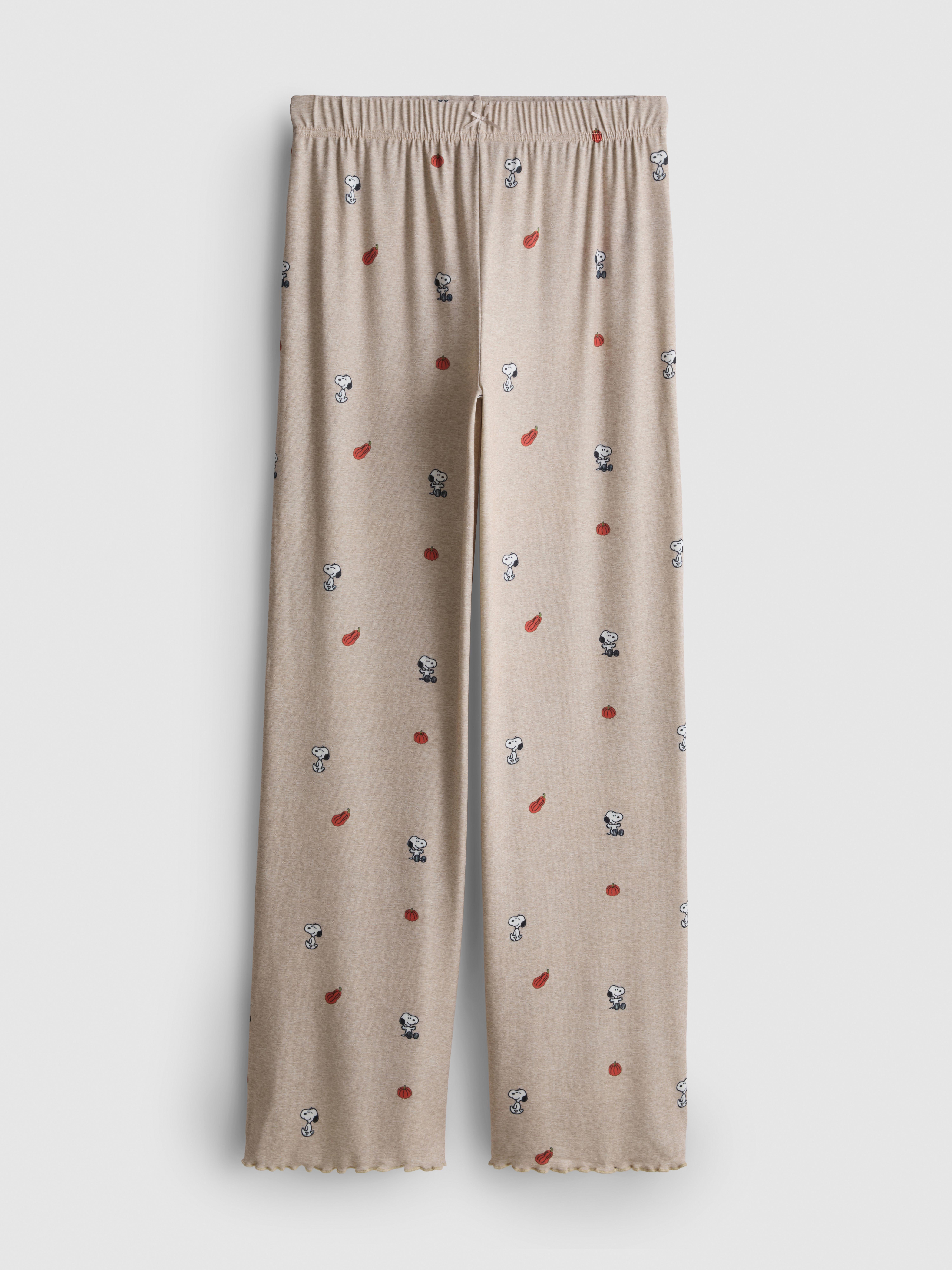 Snoopy Graphic Pointelle Pajama Bottoms