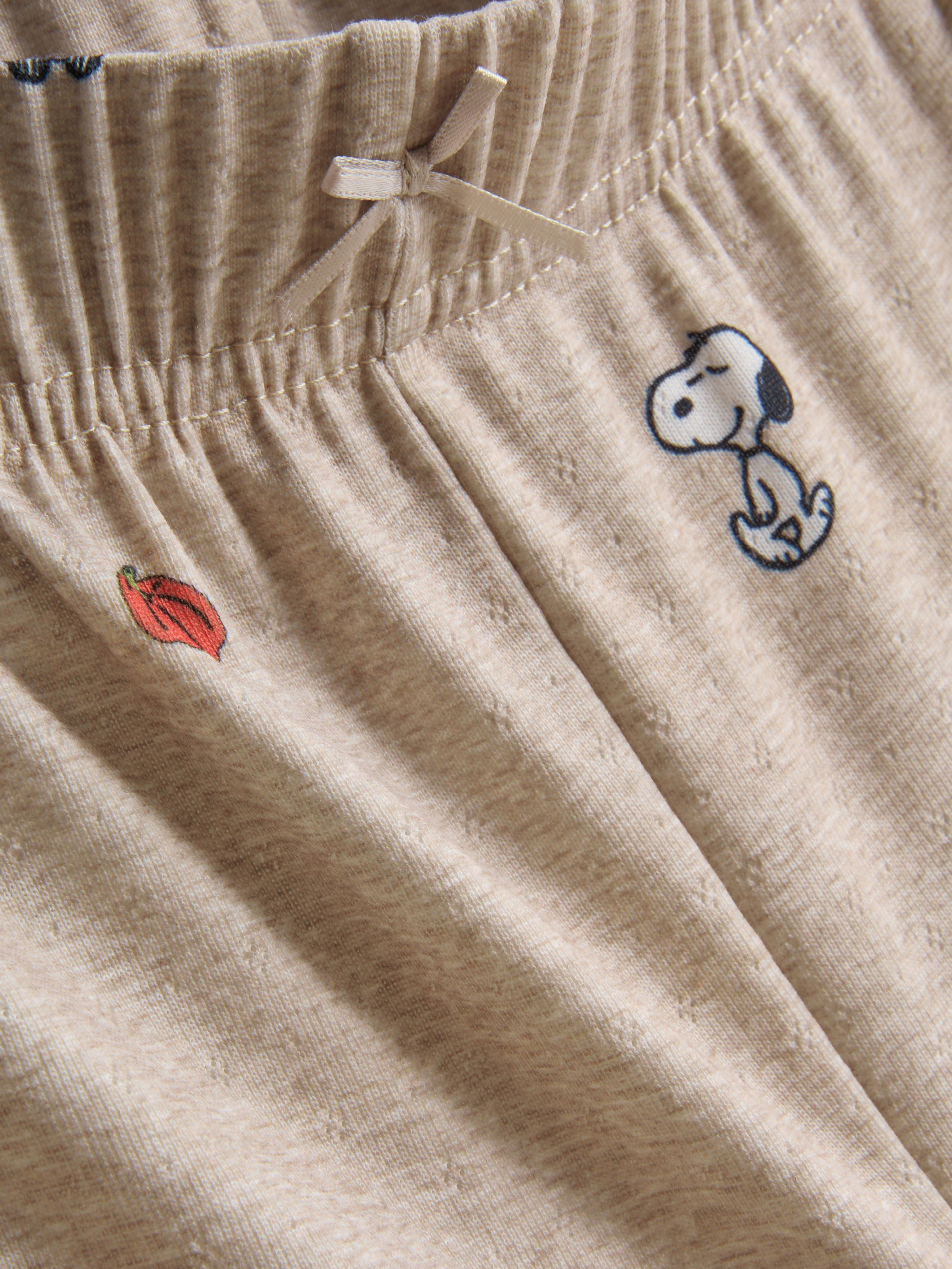 Snoopy Graphic Pointelle Pajama Bottoms