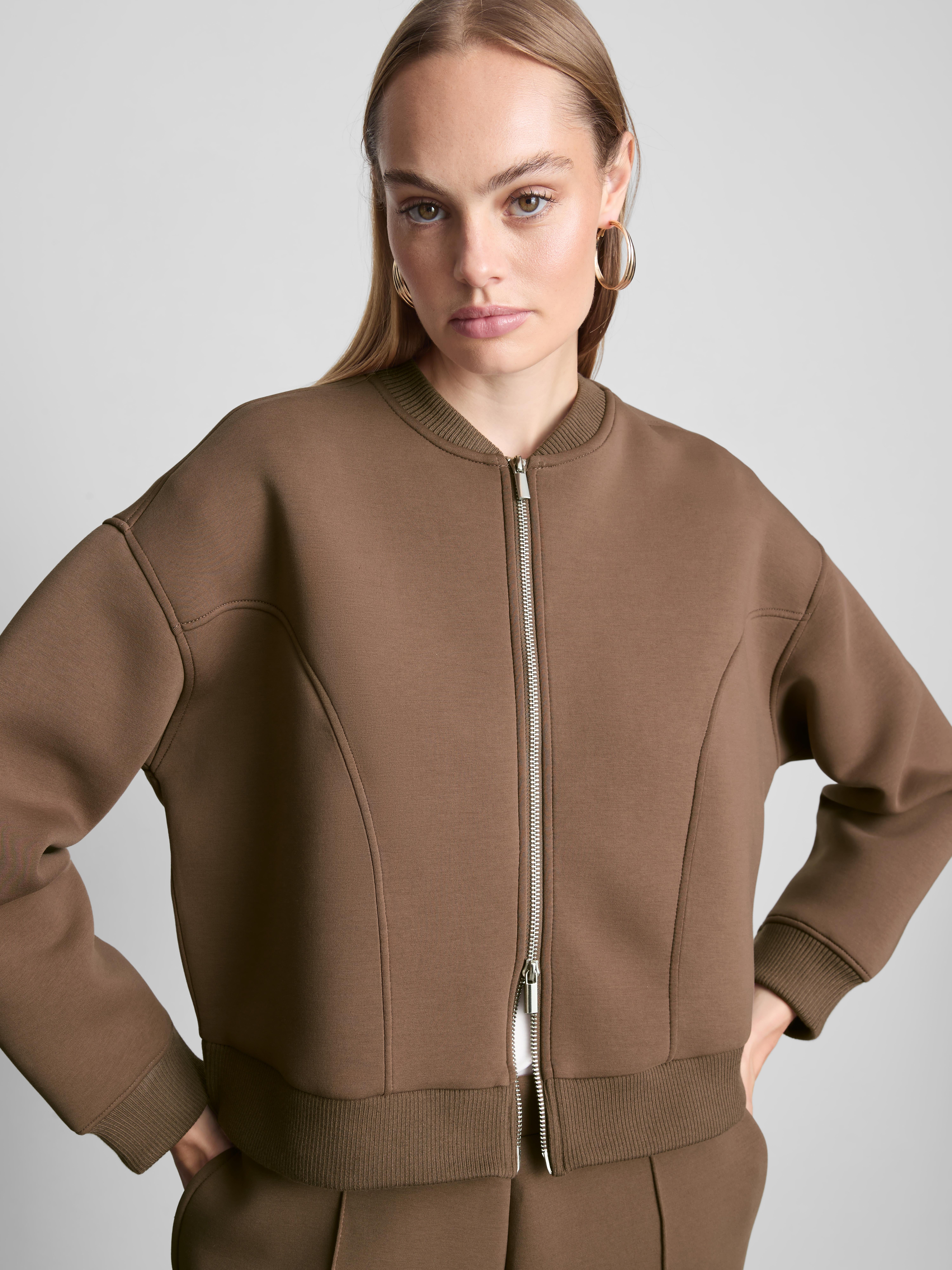 The Edit | Cotton Blend Scuba Bomber