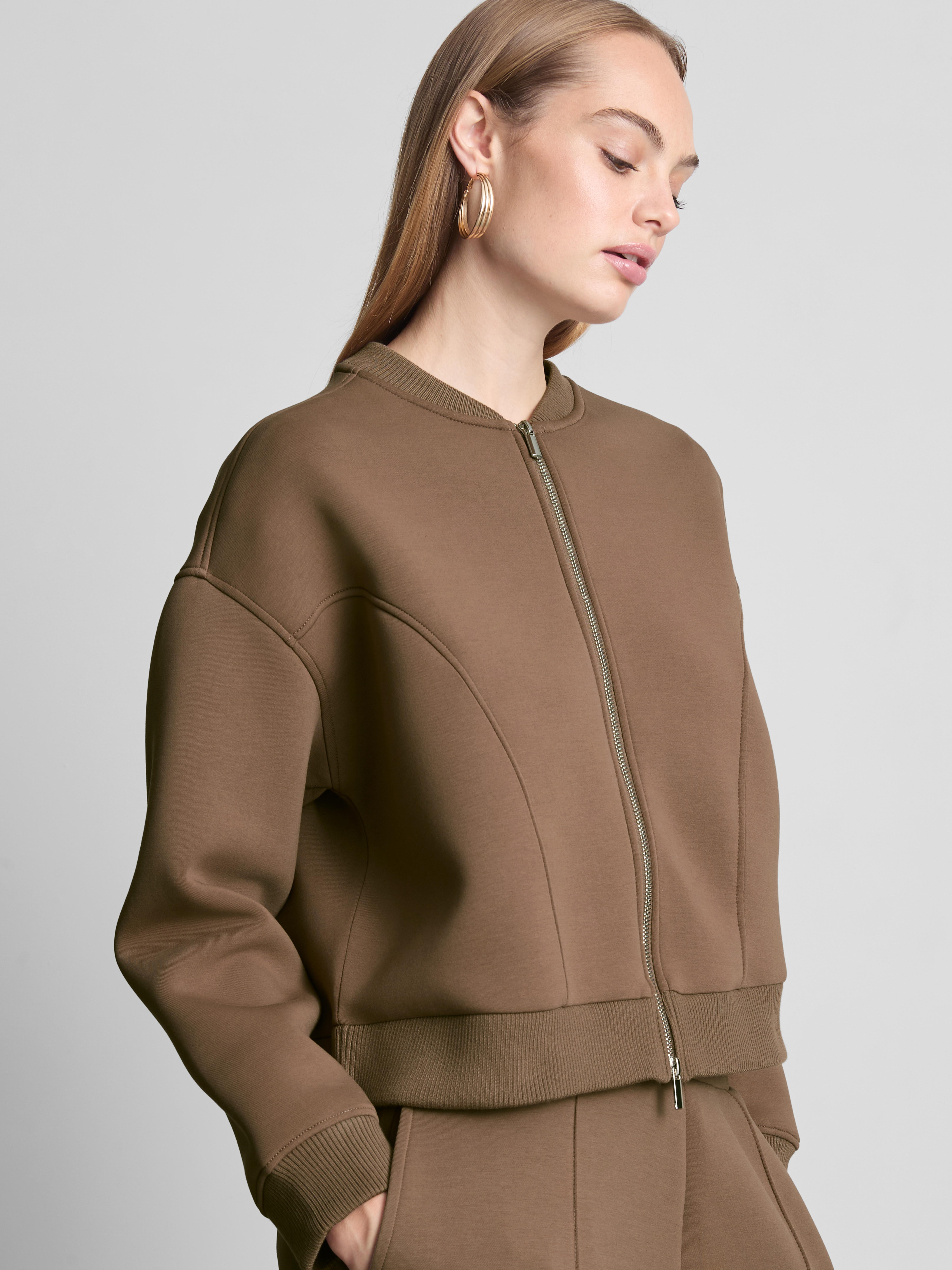The Edit | Cotton Blend Scuba Bomber