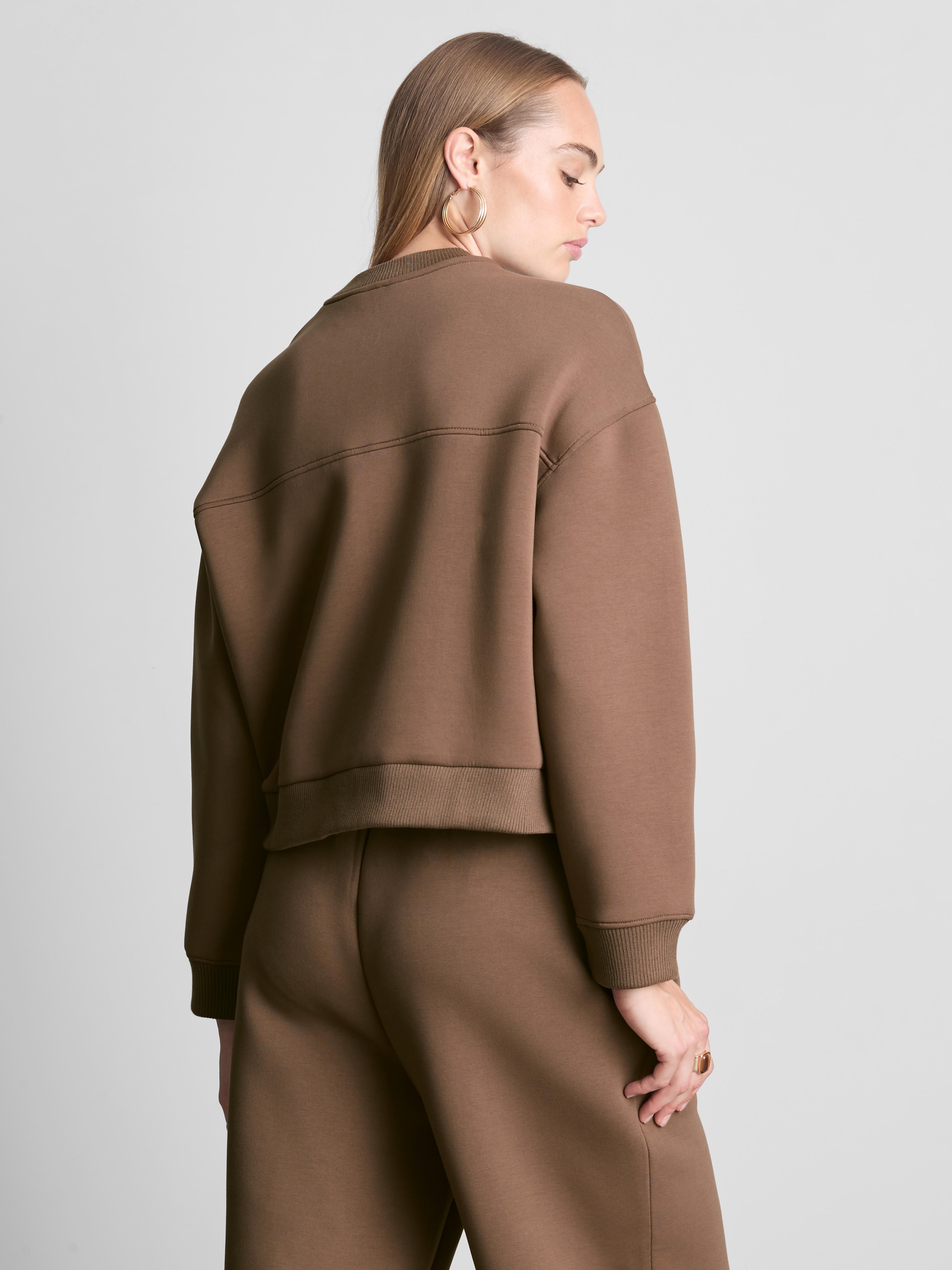 The Edit | Cotton Blend Scuba Bomber