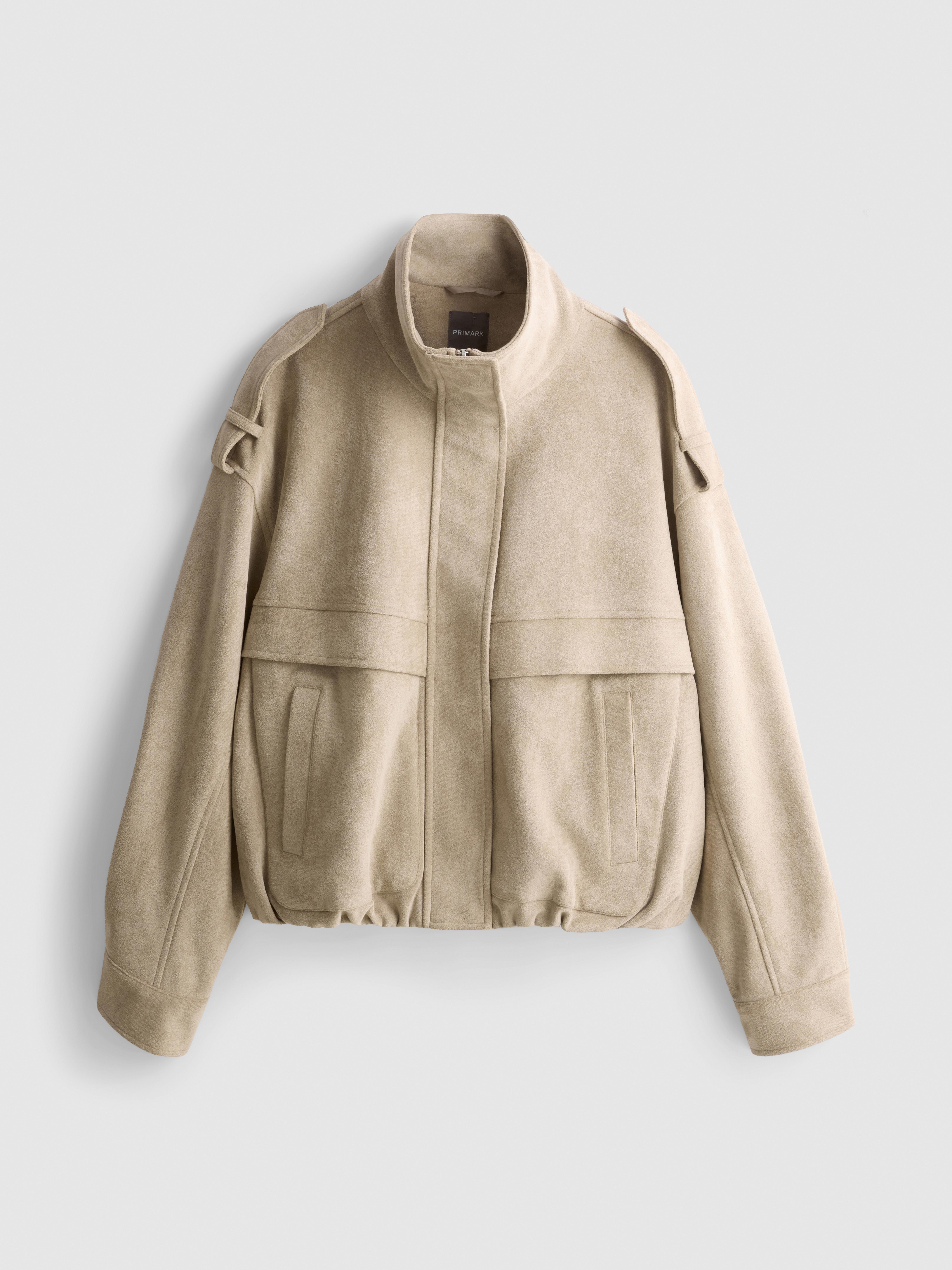 Paula Echevarría Faux Suede Utility Jacket