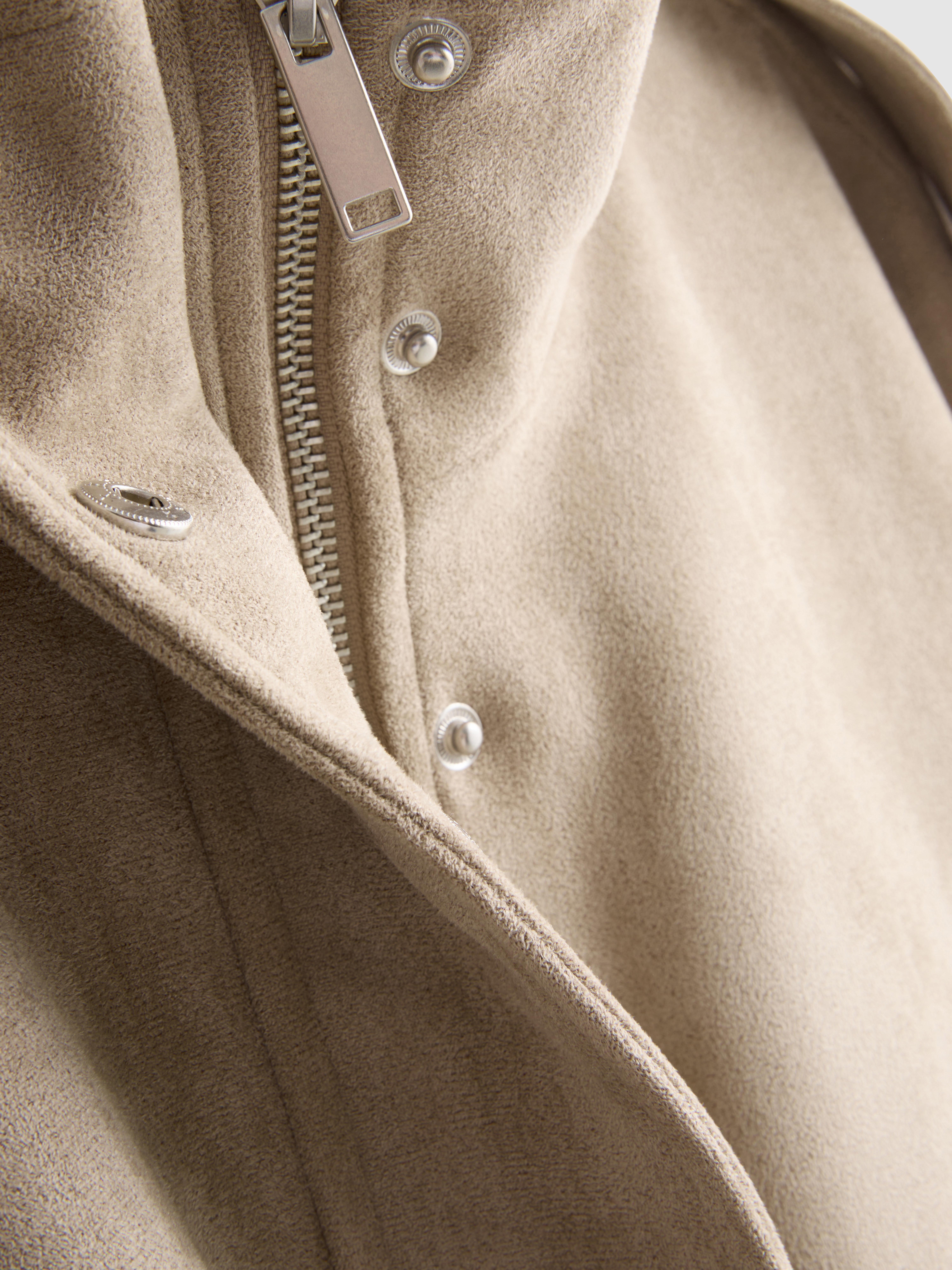 Paula Echevarría Faux Suede Utility Jacket