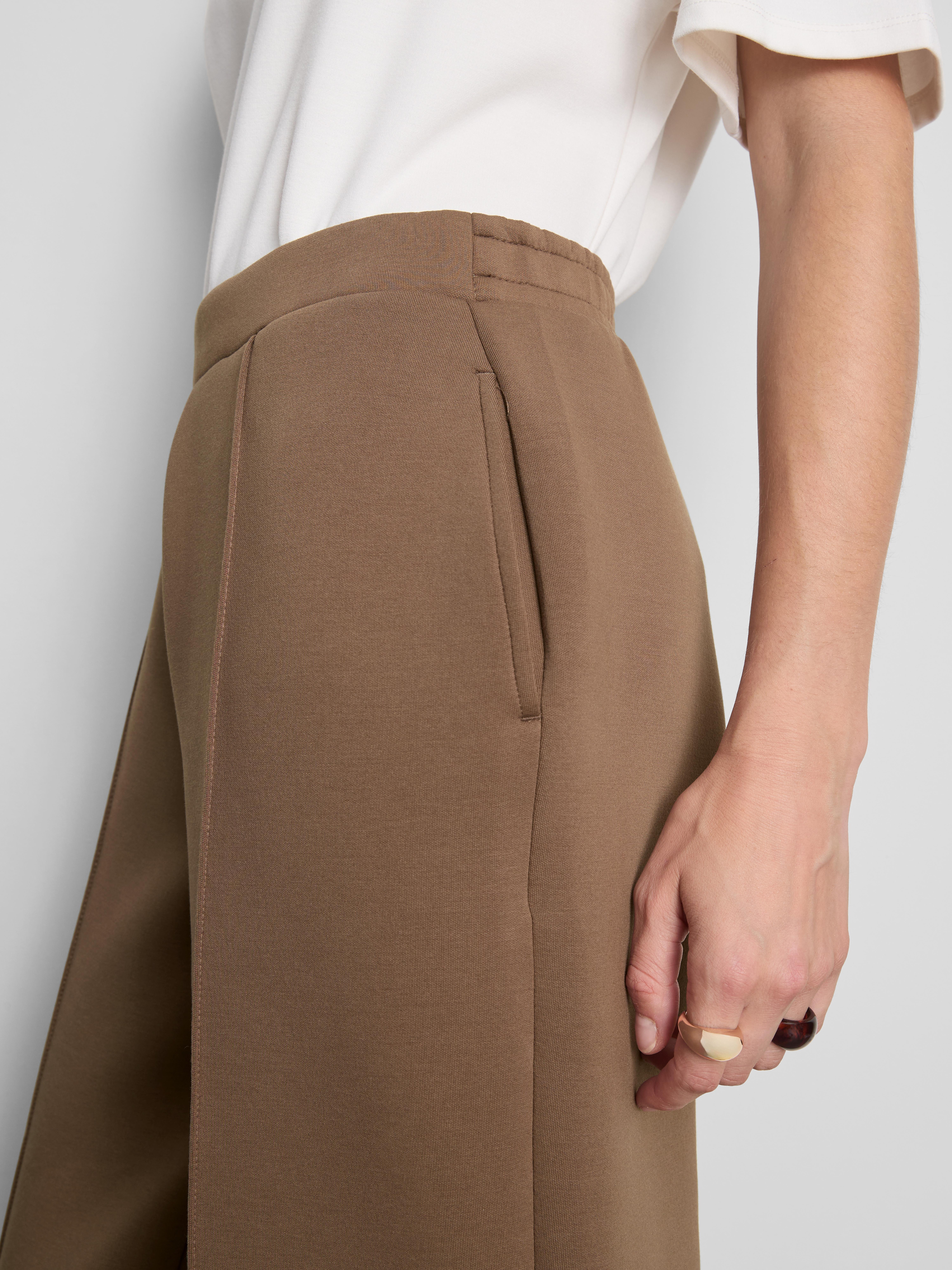 Broek van scubastof met wijde pijpen The Edit