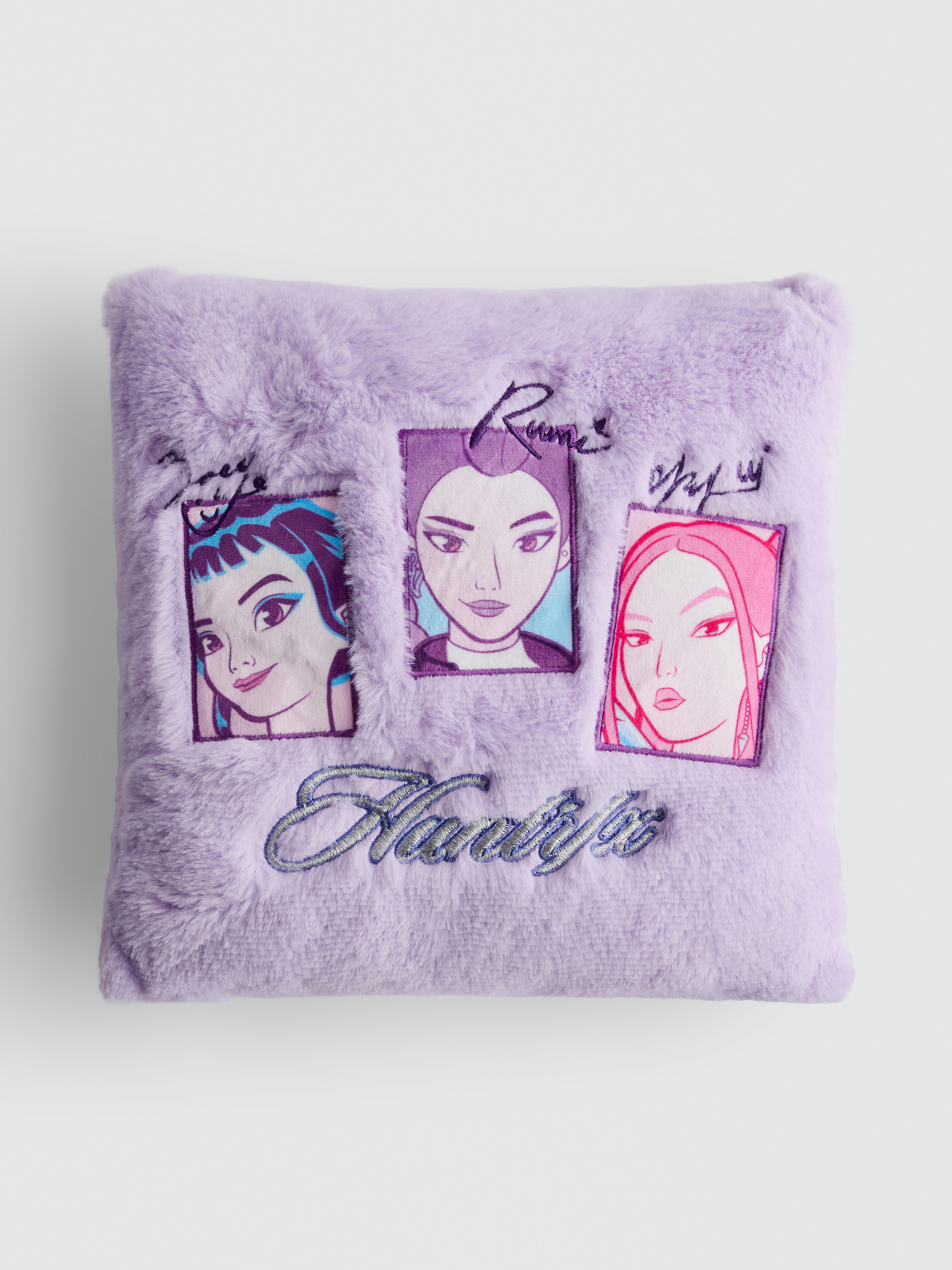 Pernă pătrată pufoasă Fetele Kpop la vânătoare de demoni Huntr/x