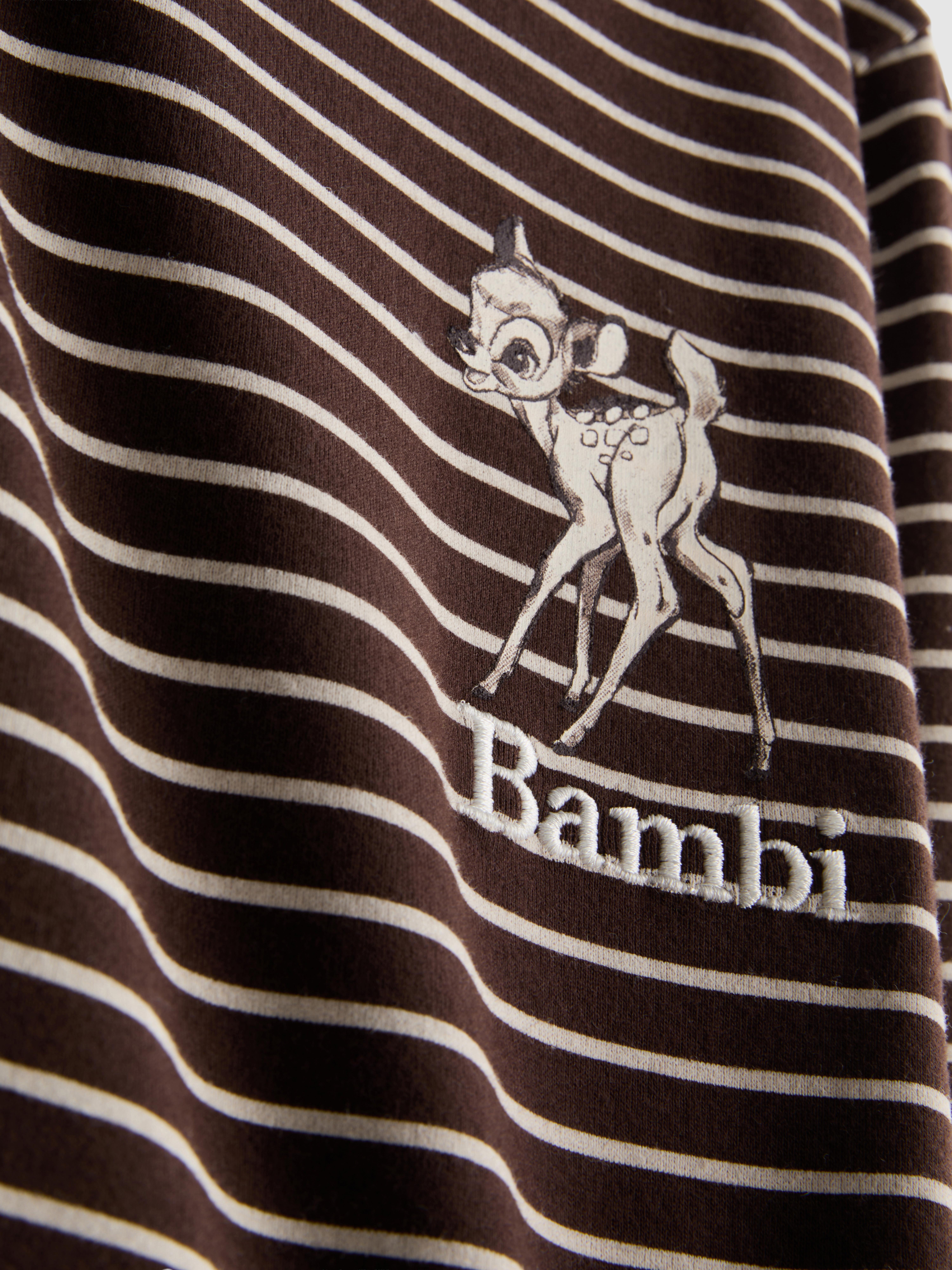 Krátké bavlněné pruhované pyžamo Disney Bambi