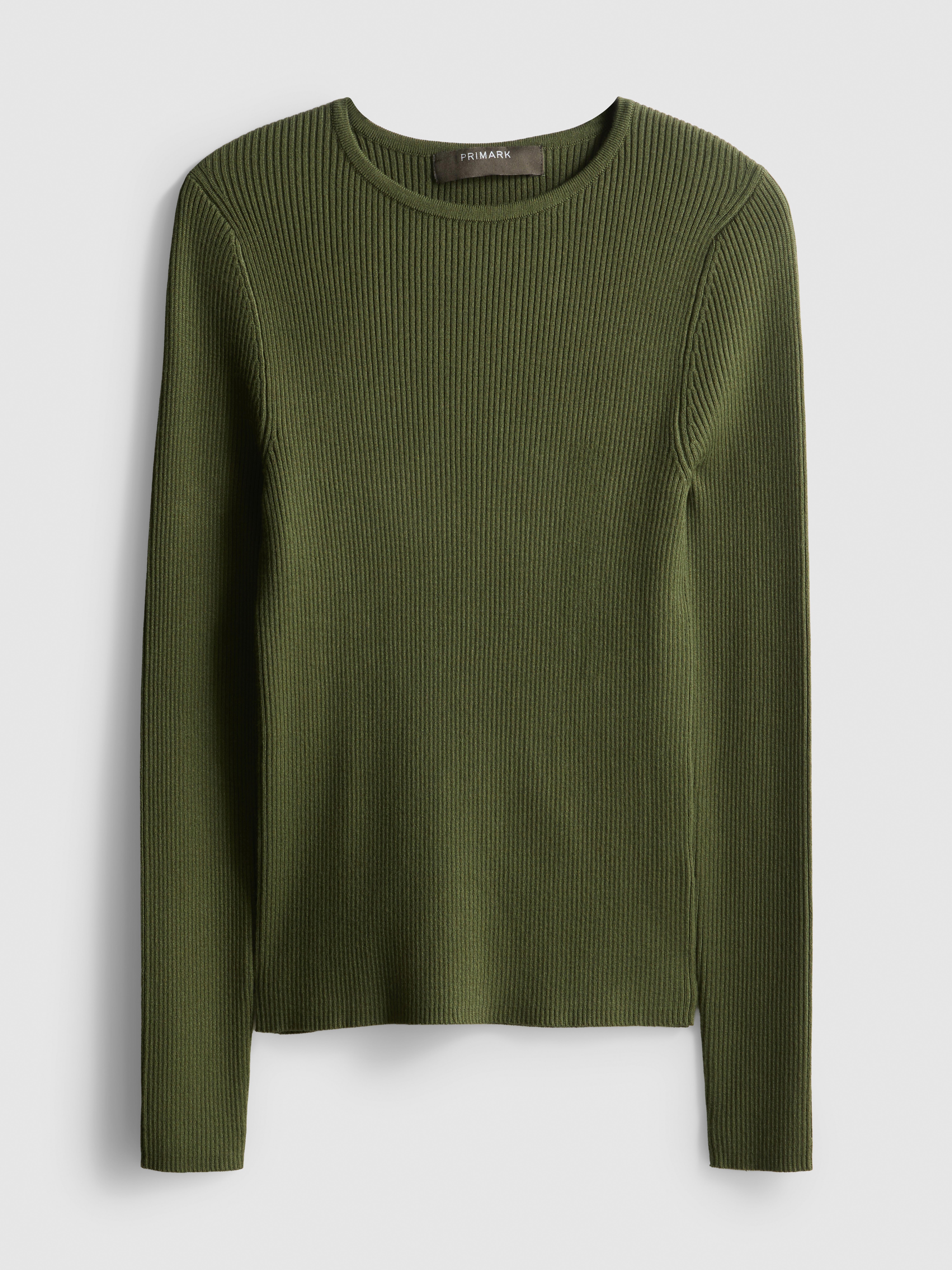Ribbed Crew Neck Jumper