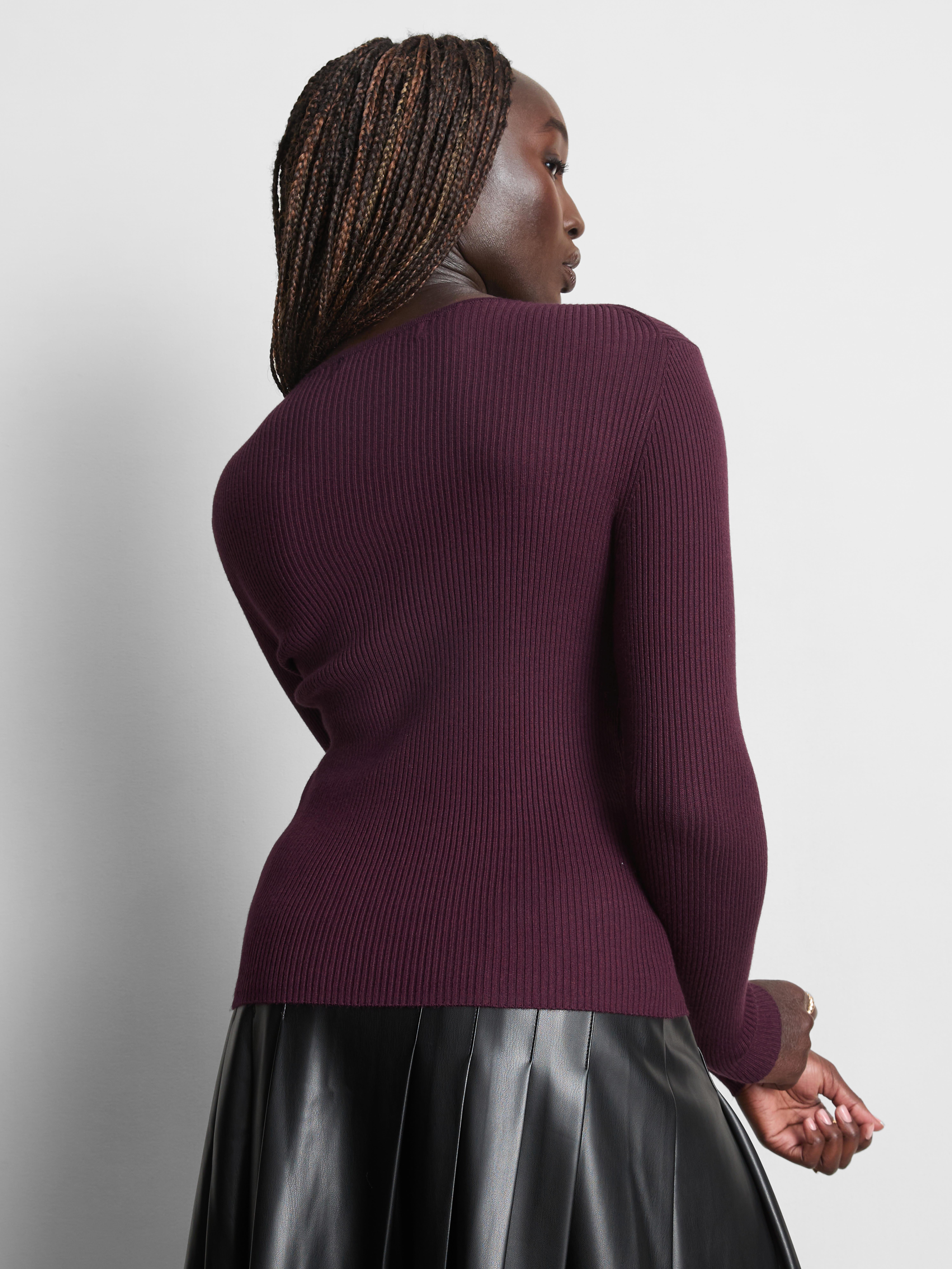 Ribbed Crew Neck Sweater