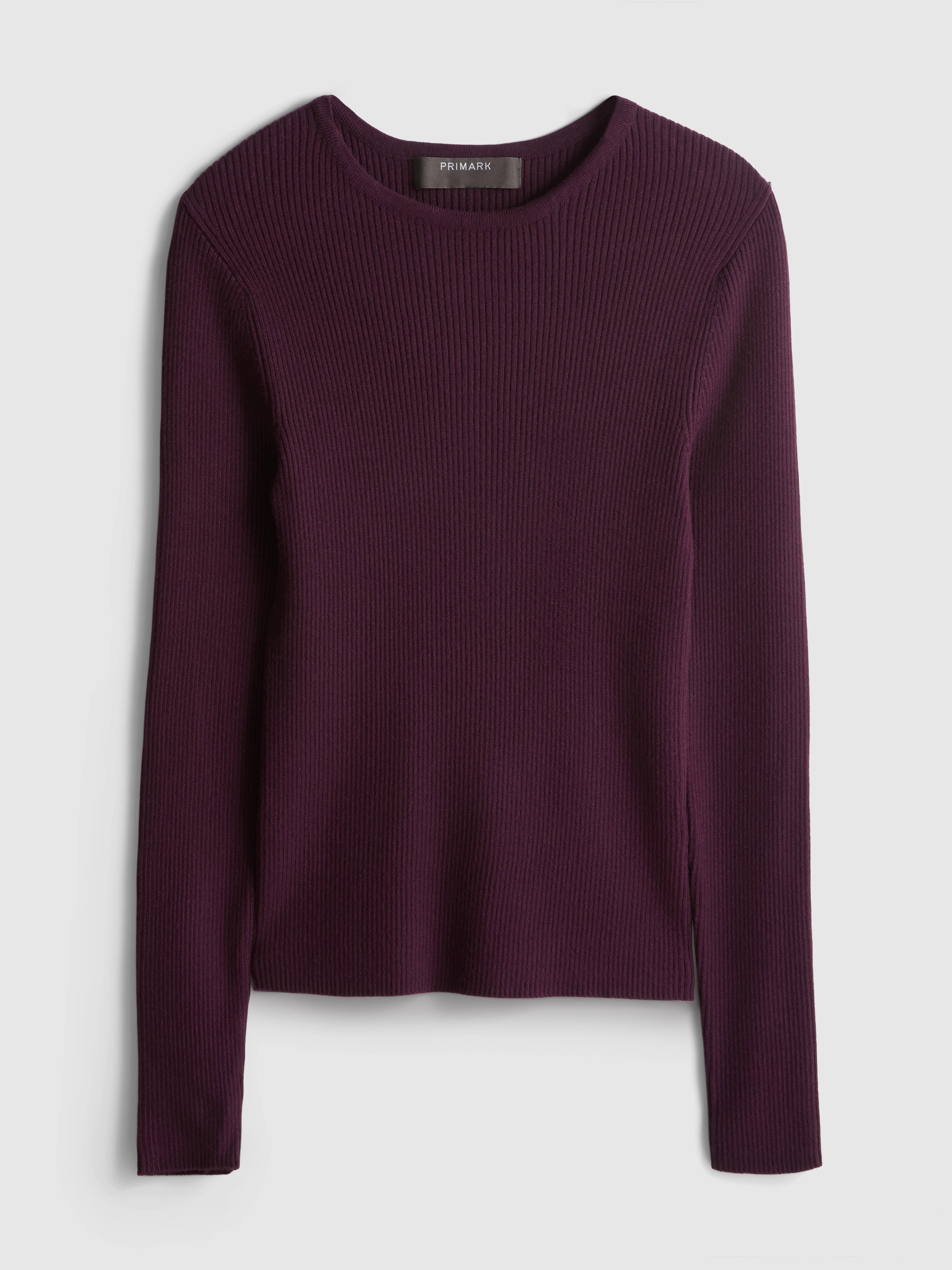 Ribbed Crew Neck Sweater