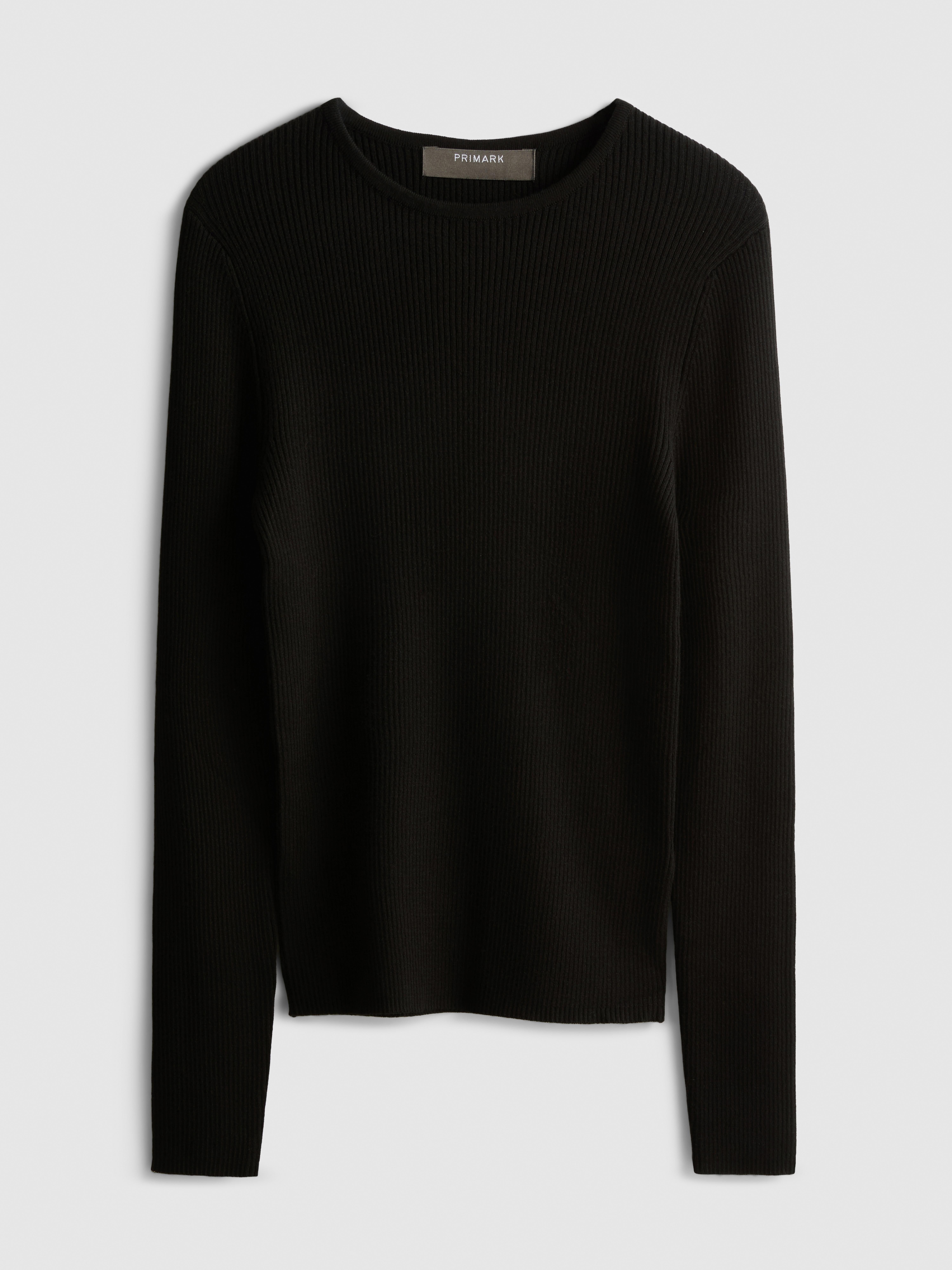 Ribbed Crew Neck Sweater