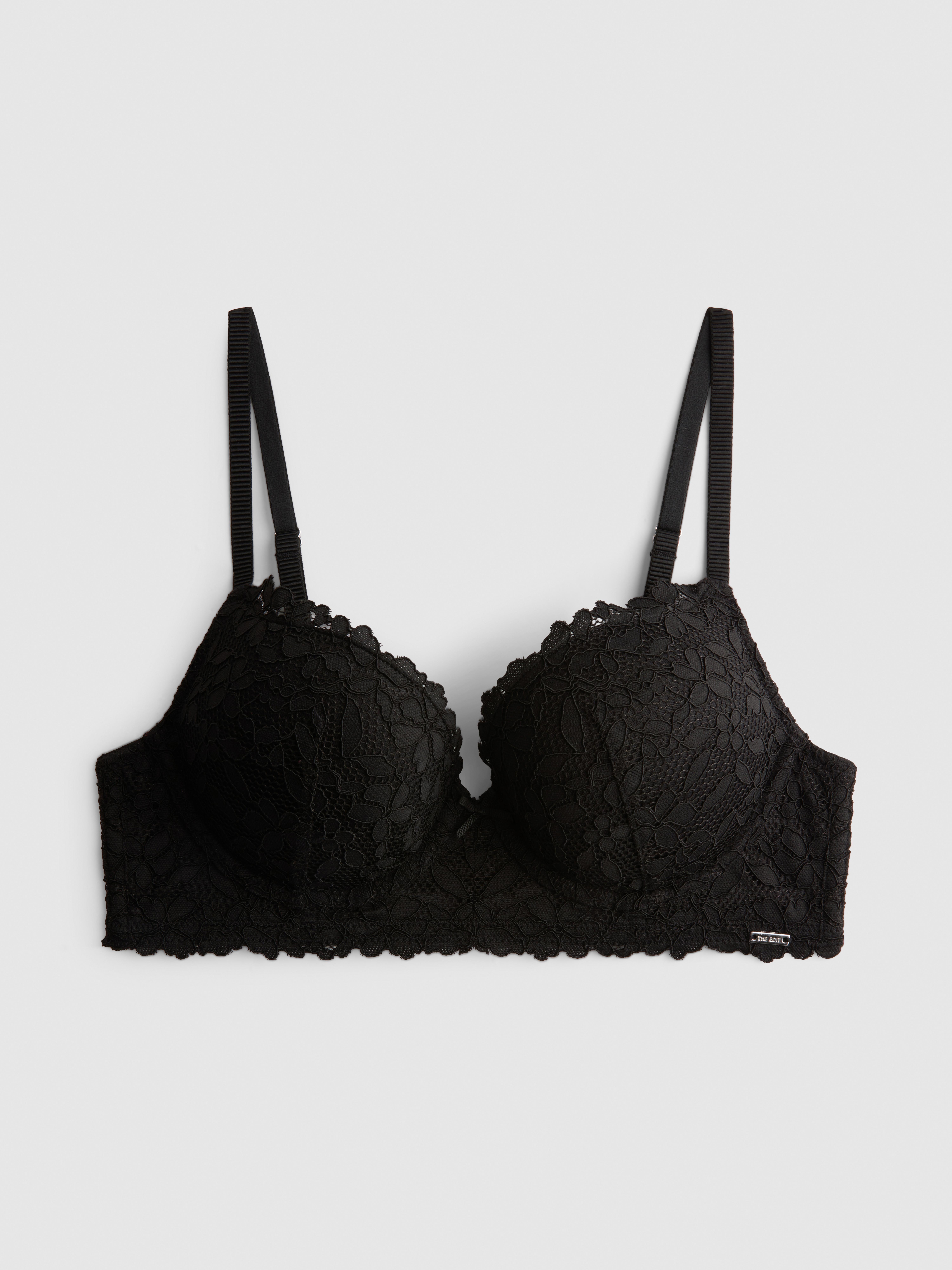 The Edit | Floral Lace Push Up Bra