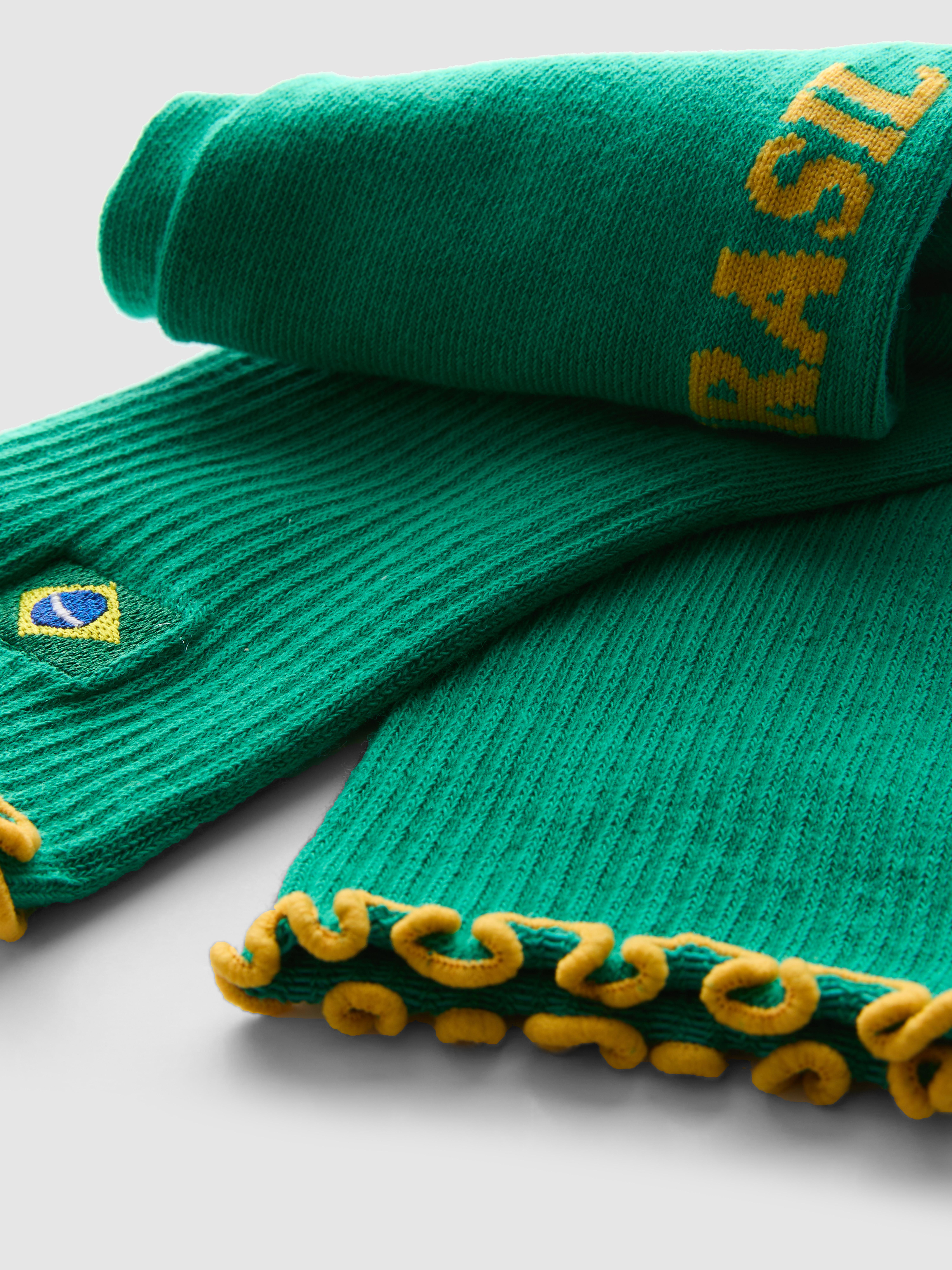 Gerippte Ländersocken aus reiner Baumwolle, 1er-Pack