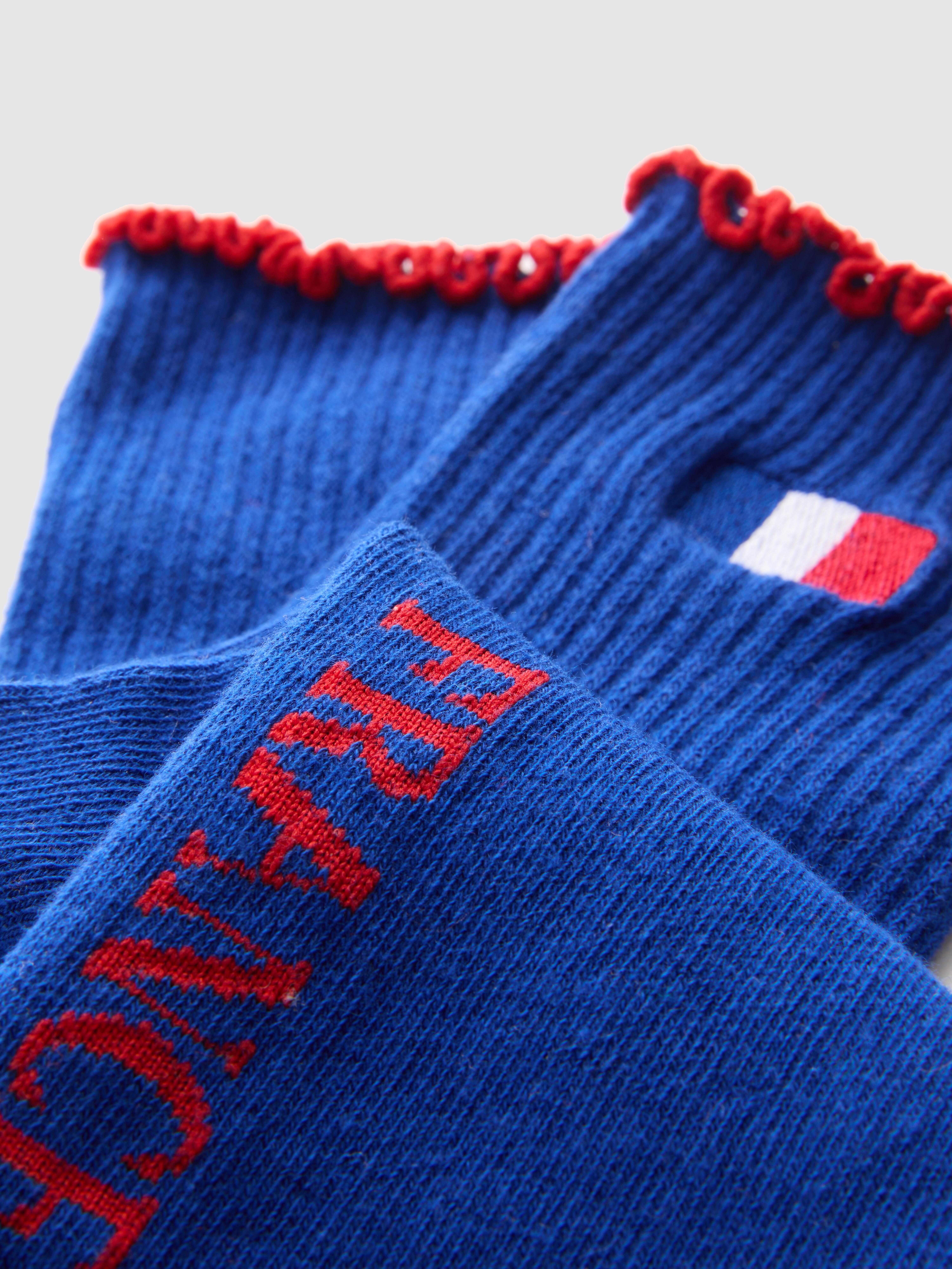 1 paire de chaussettes côtelées à motif pays