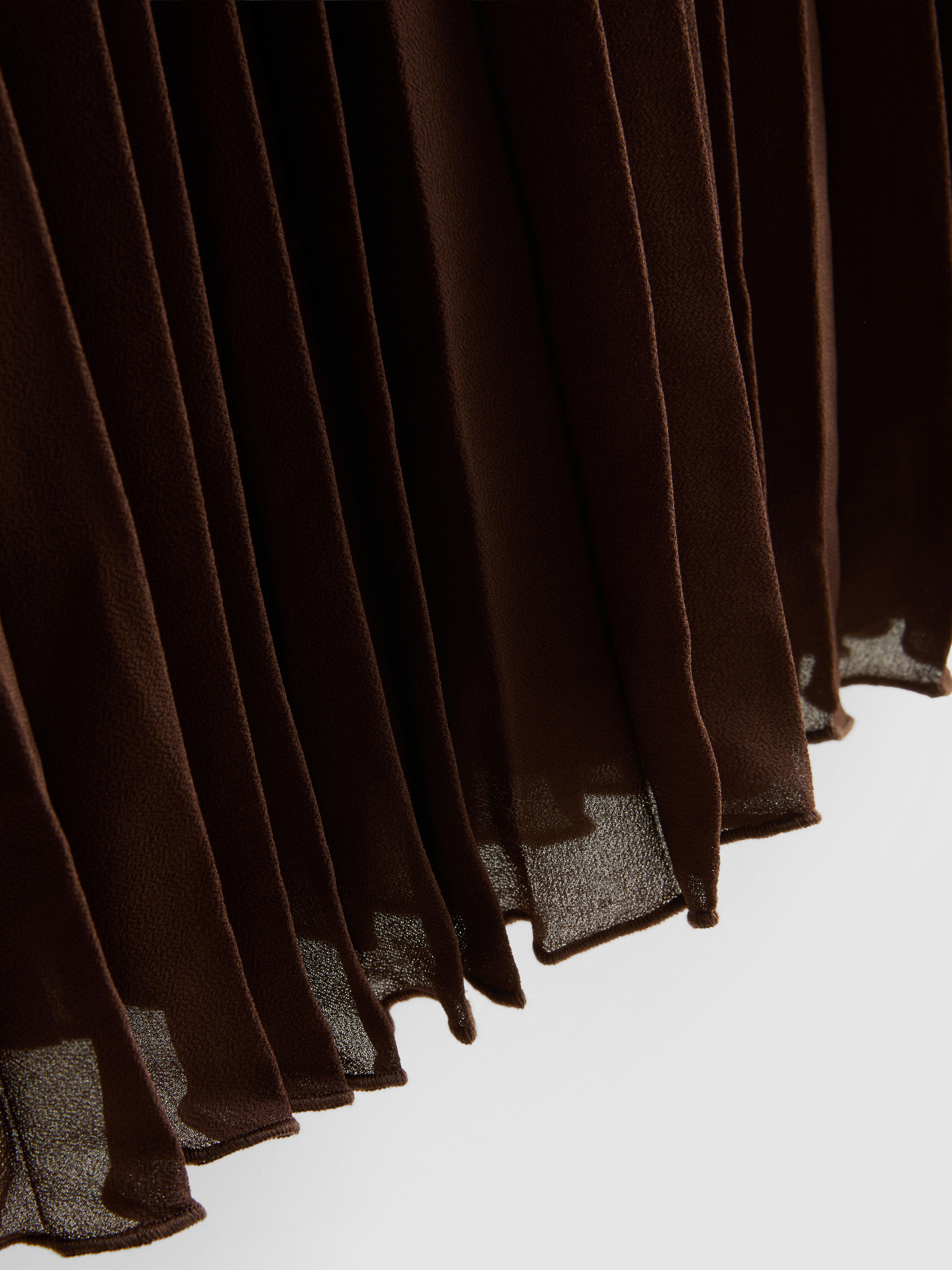 Pleated Chiffon Midi Skirt