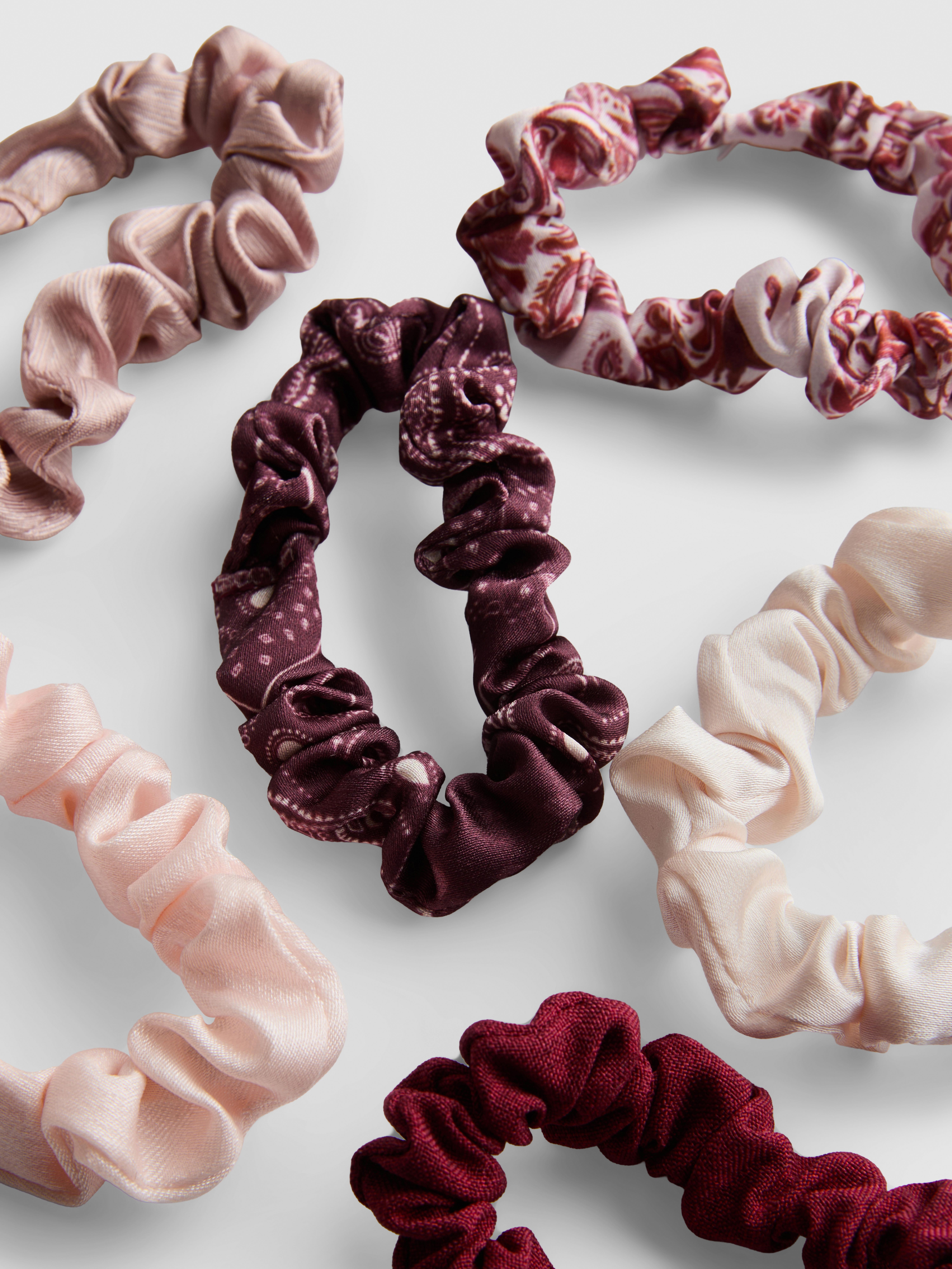 Confezione da 5 micro elastici scrunchie capelli