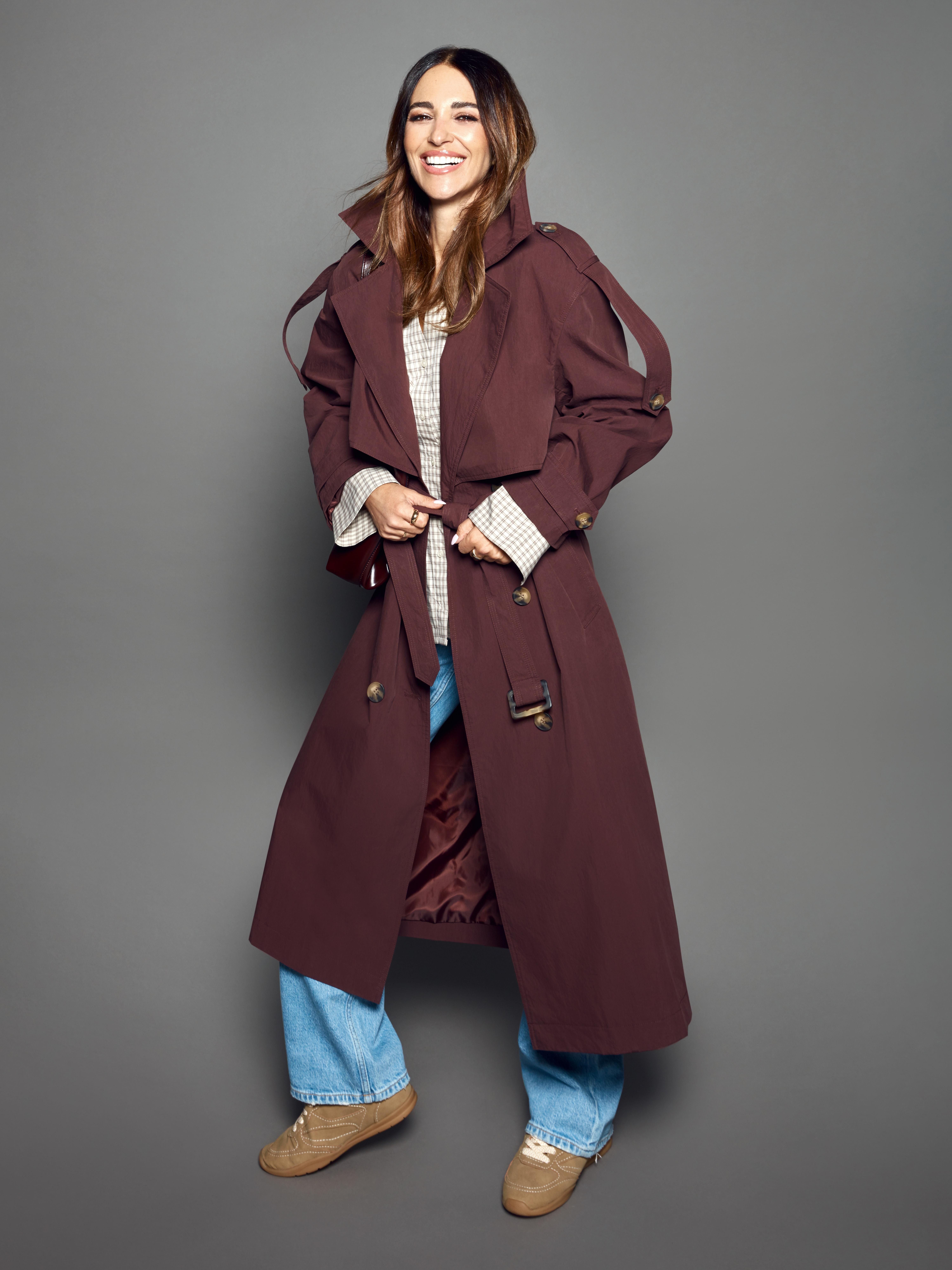 Paula Echevarría Belted Raincoat