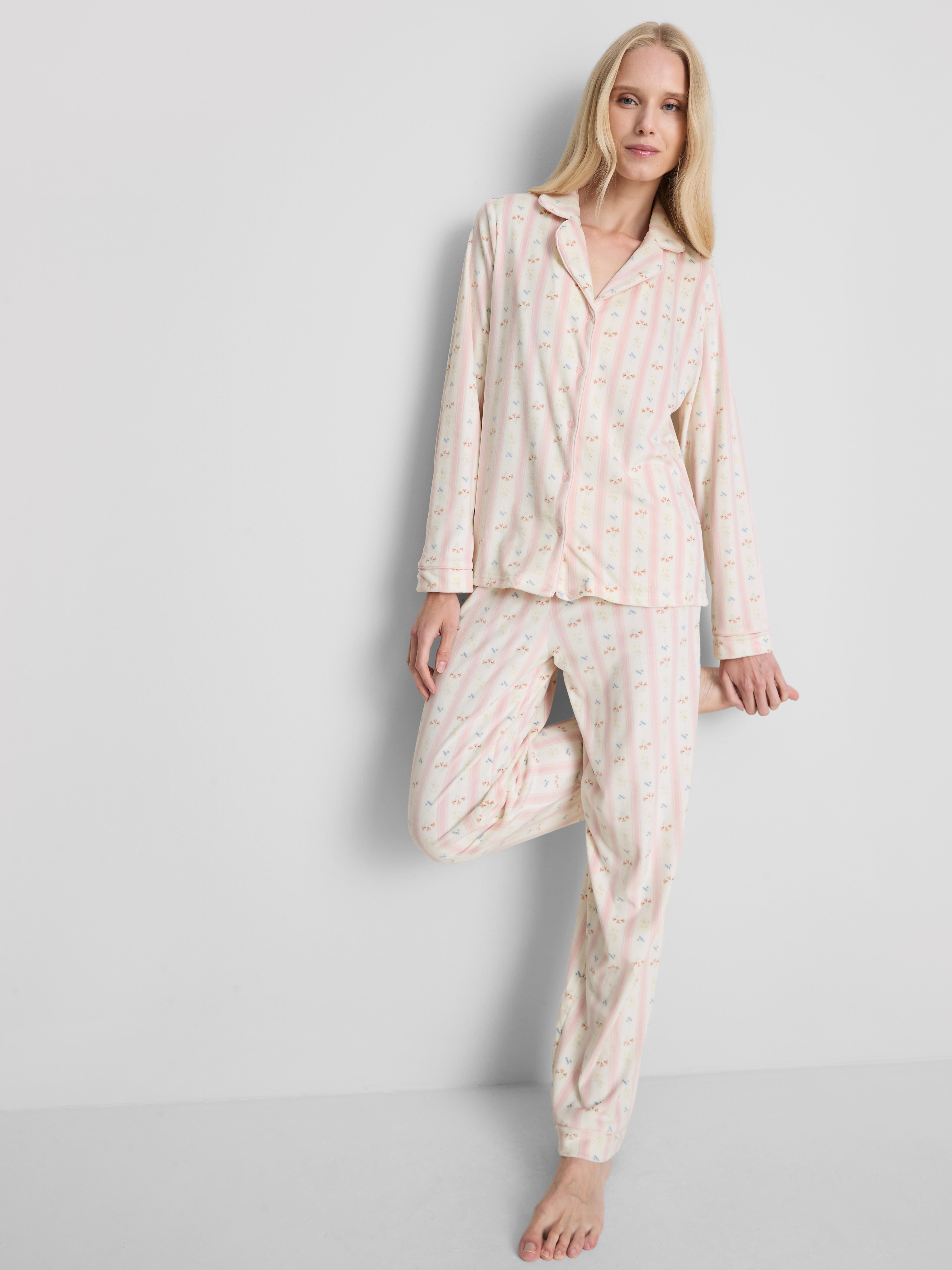 Printed Minky Boyfriend Pyjamas