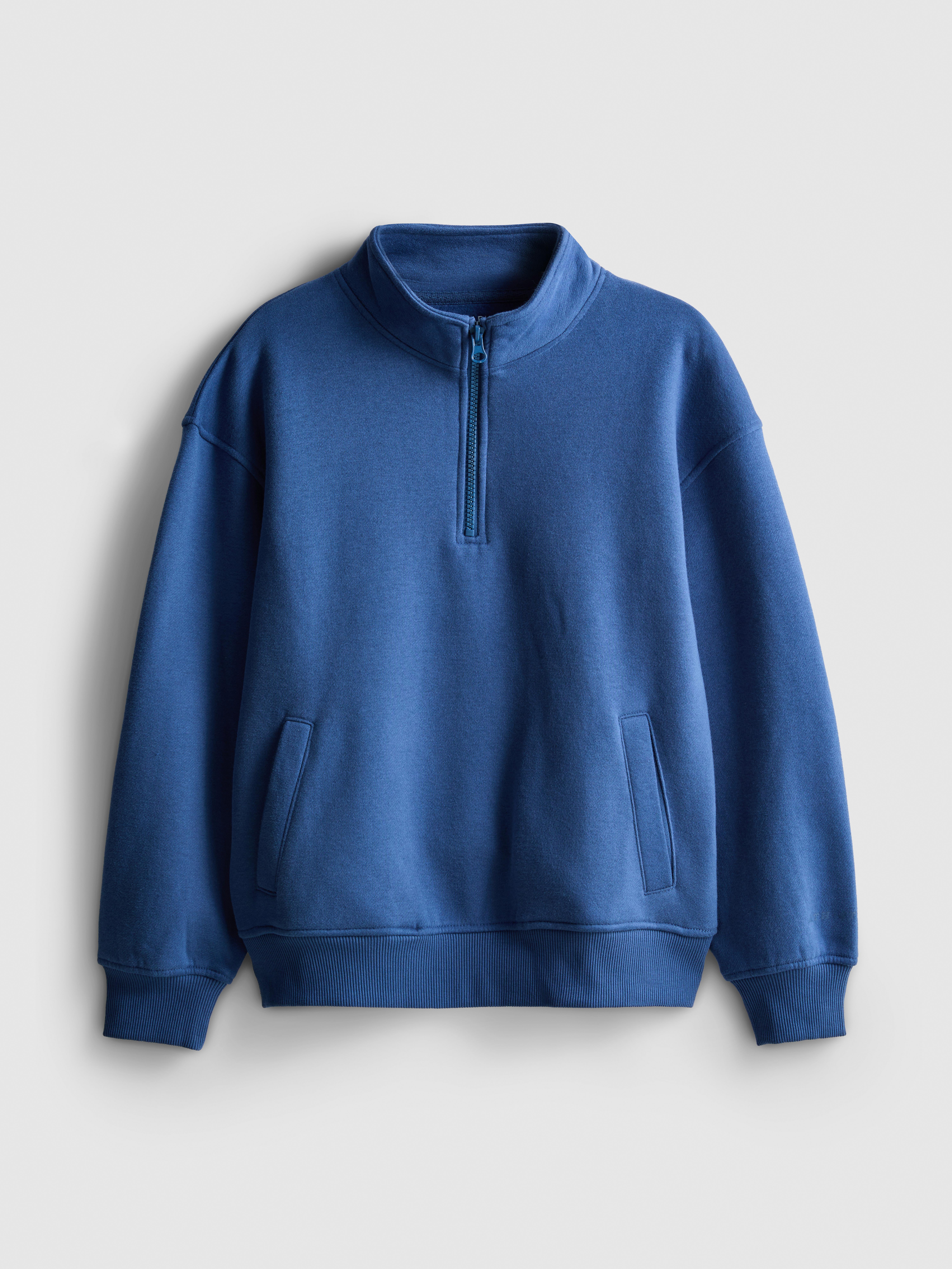 7-15 jr | Katoenrijk sweatshirt met halve rits