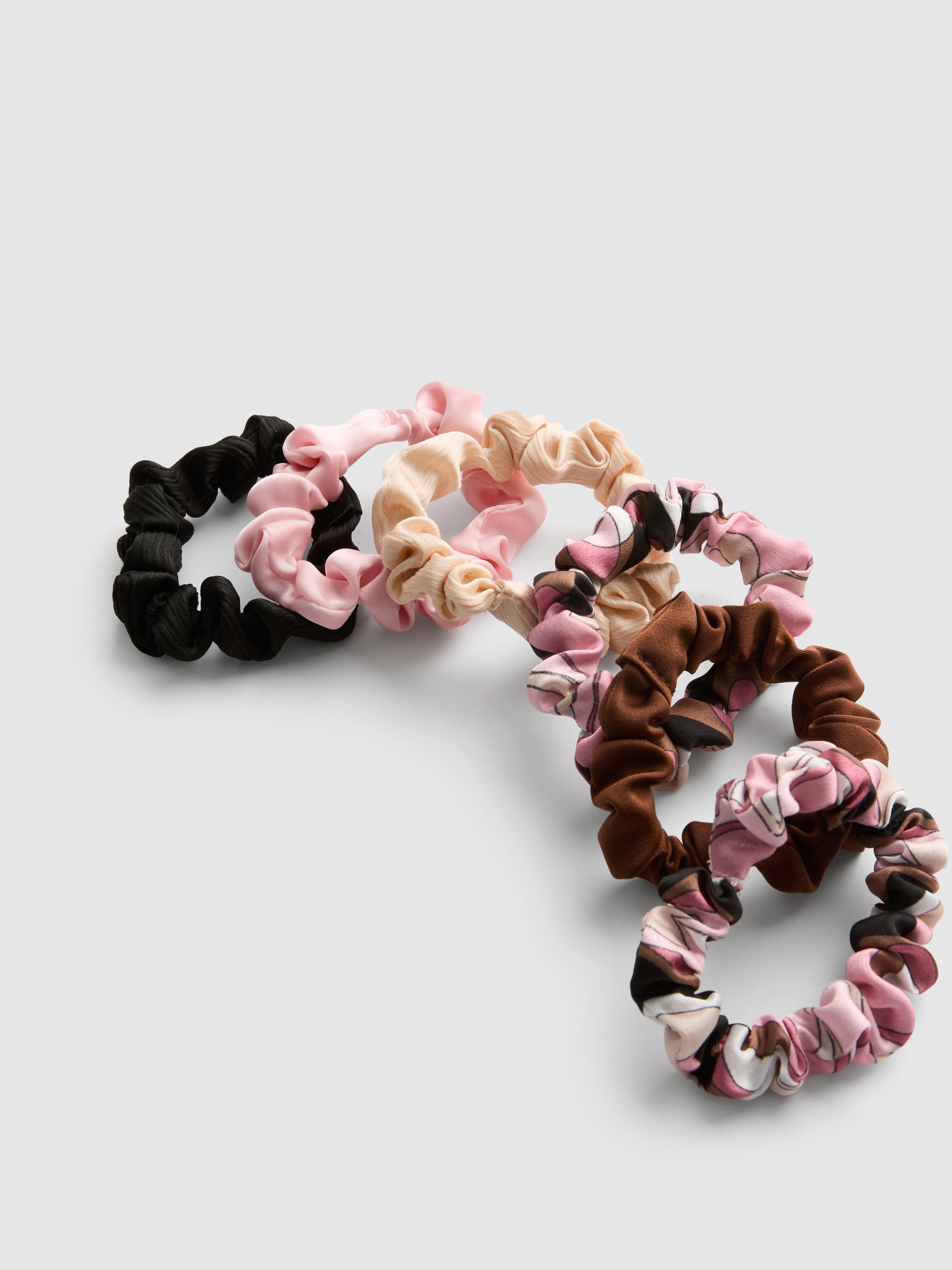 Micro-haarscrunchies, set van 6