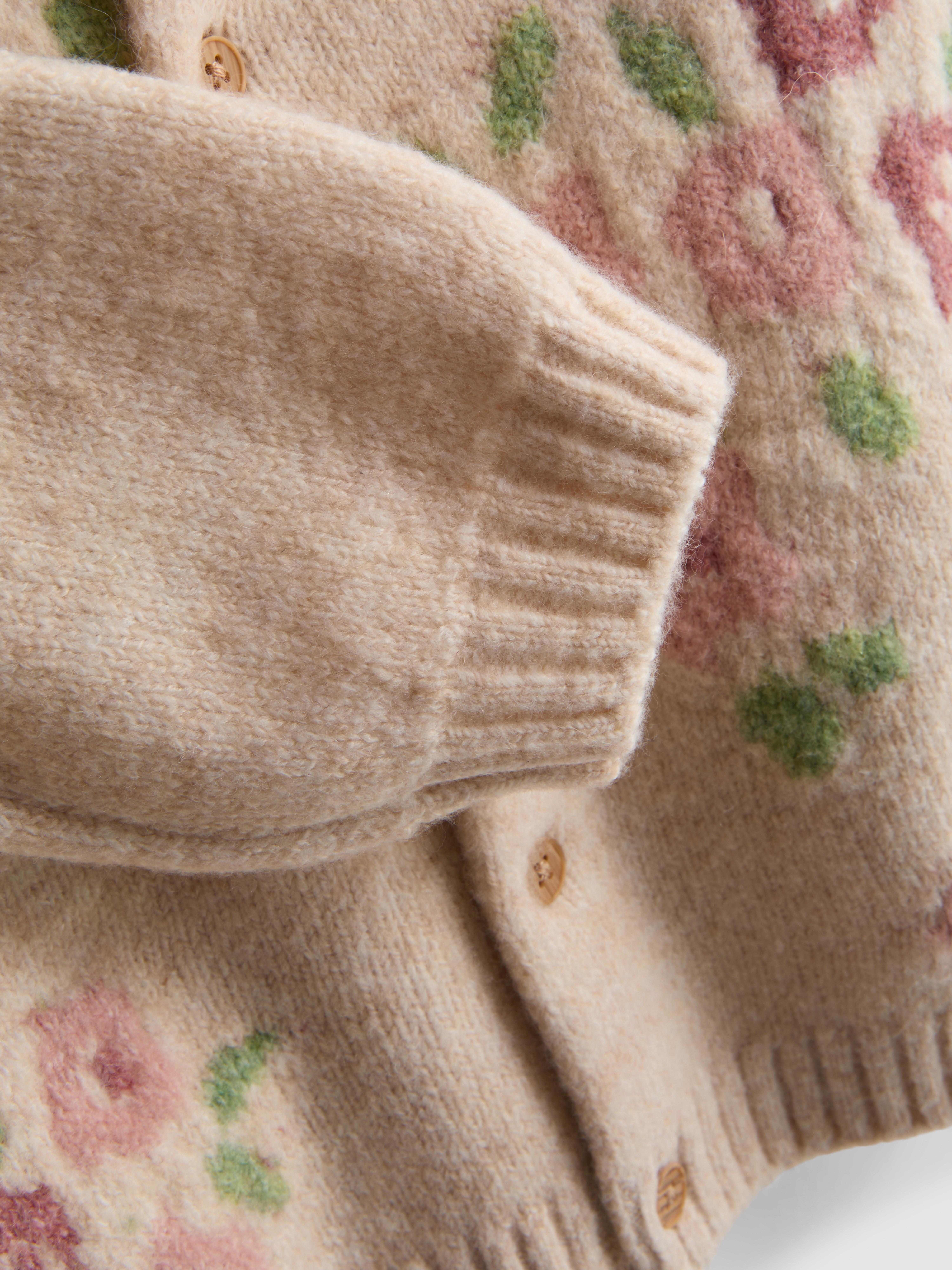 0-18mths | Floral Knit Cardigan