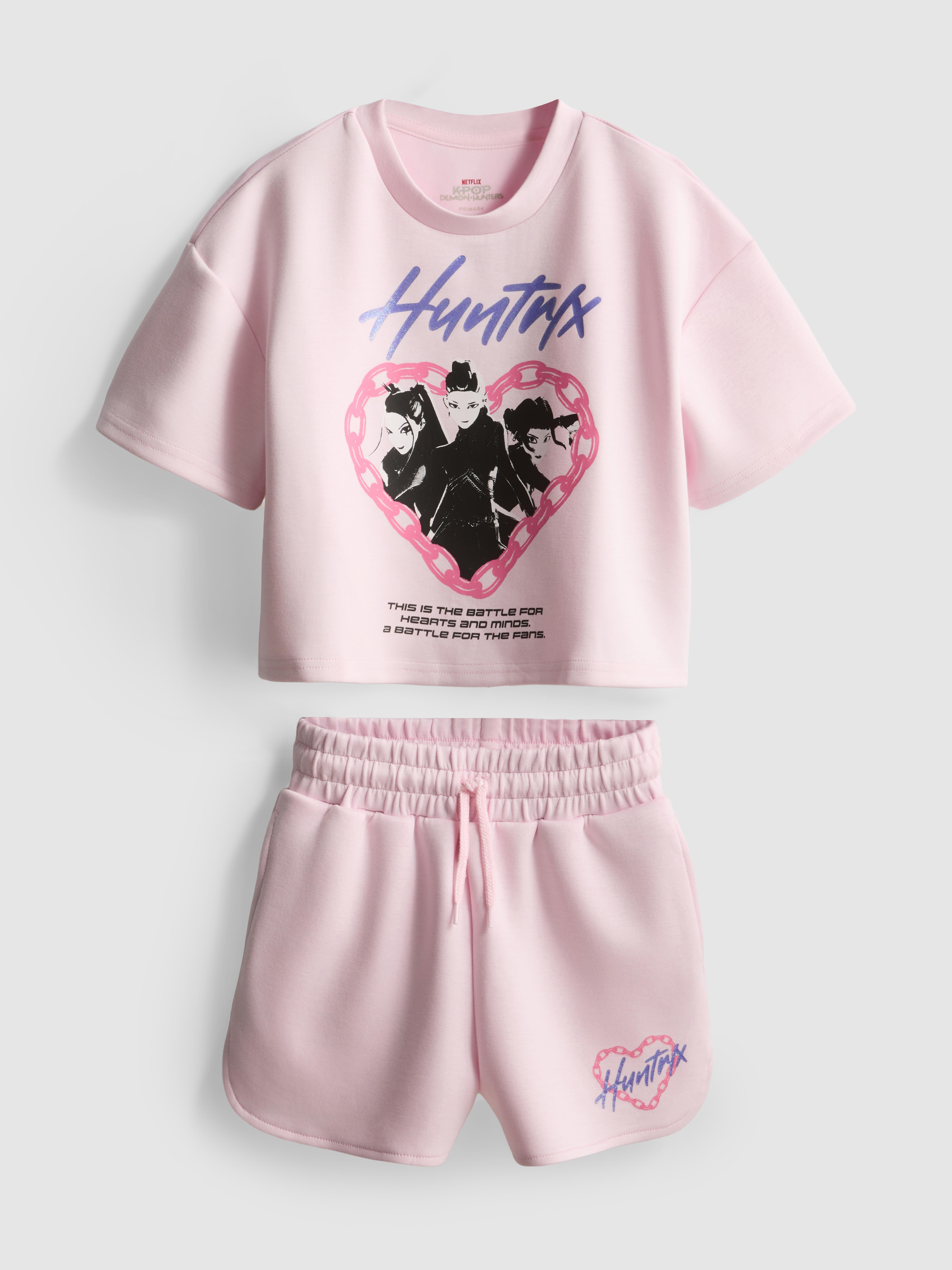 5-15yrs | KPop Demon Hunters Huntr/x Shorts And T-Shirt Set