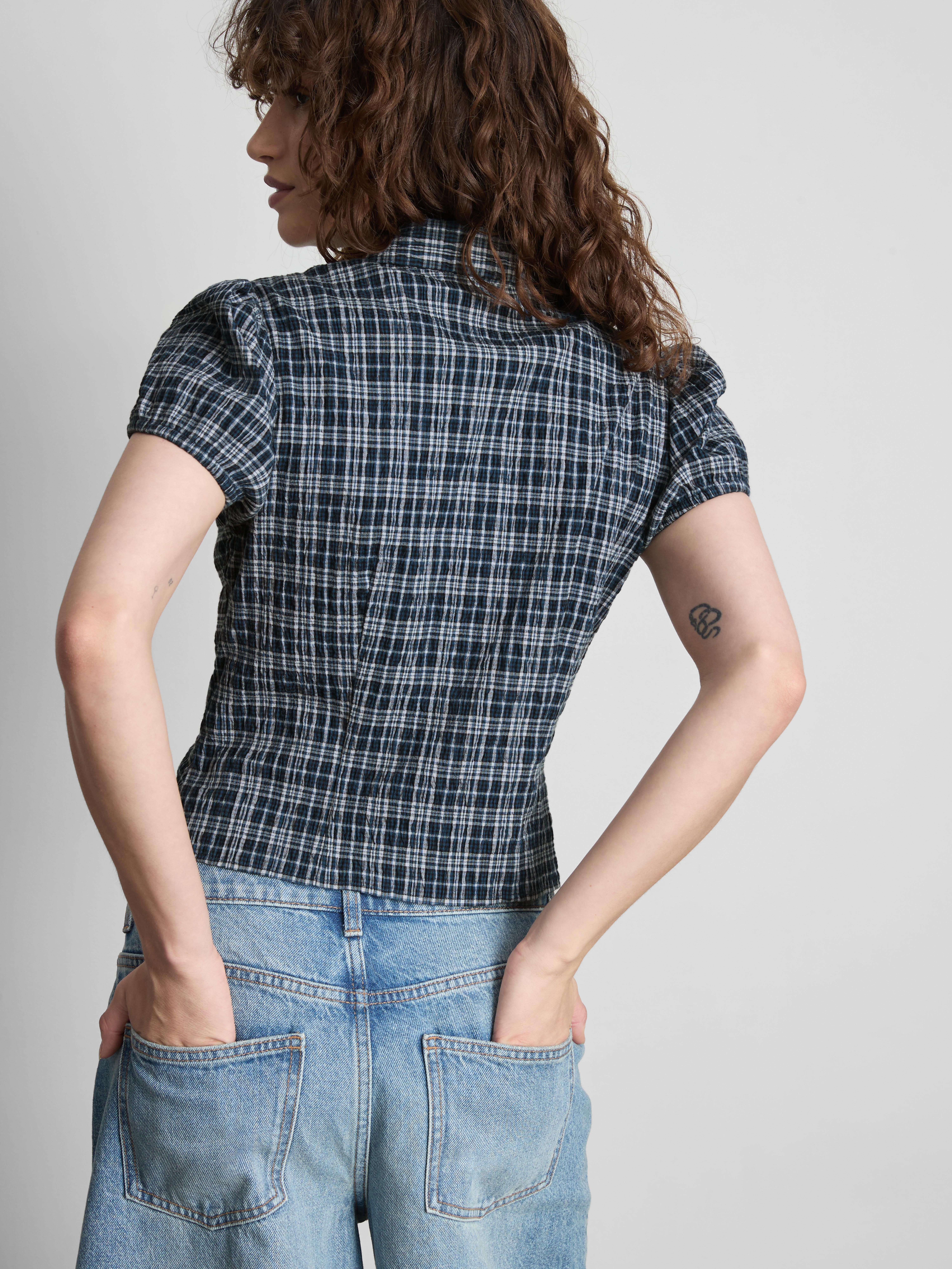The Primark Scene | Fitted Ruche Detail Check Shirt
