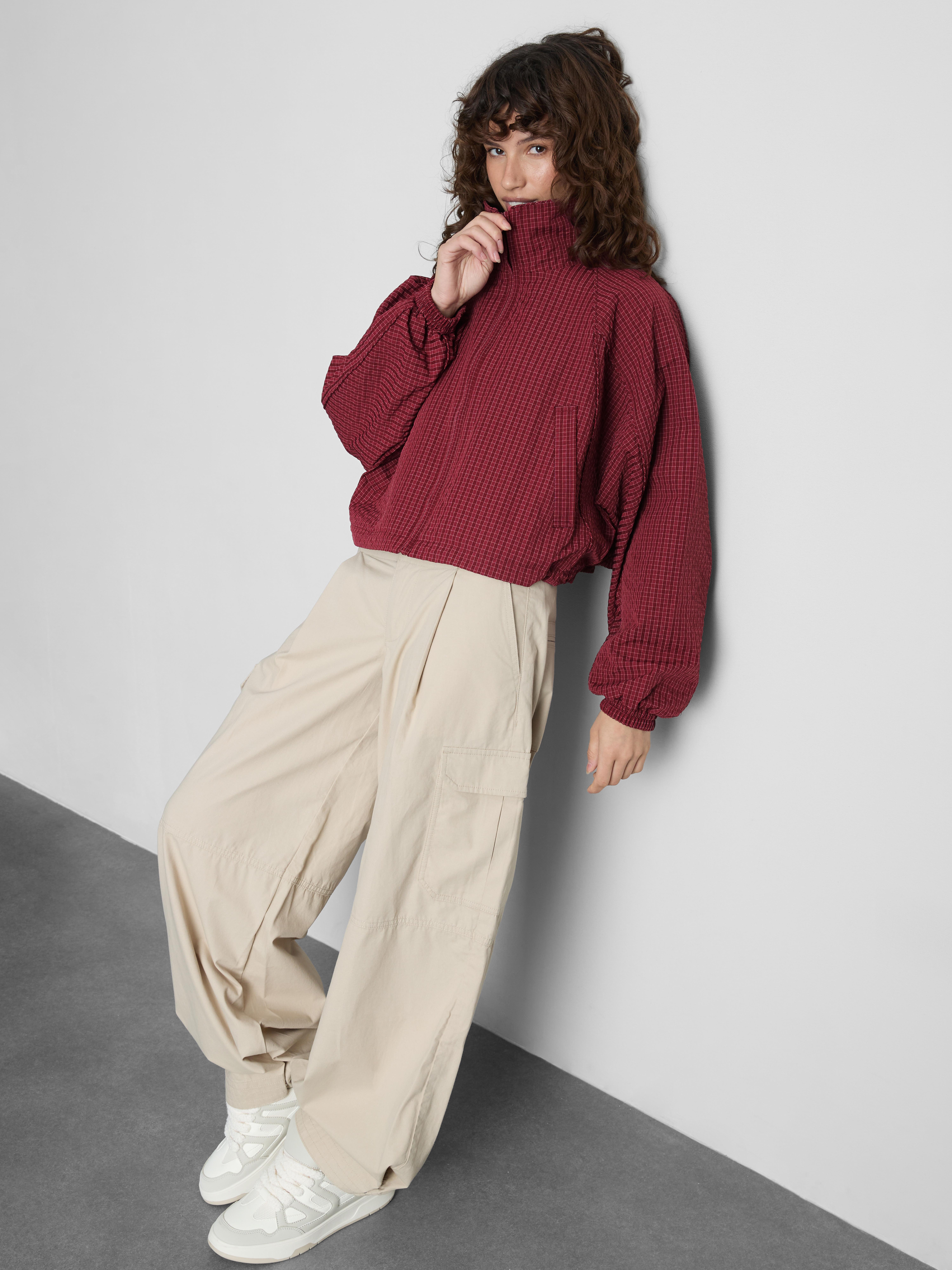 The Primark Scene | Cropped Check Windbreaker